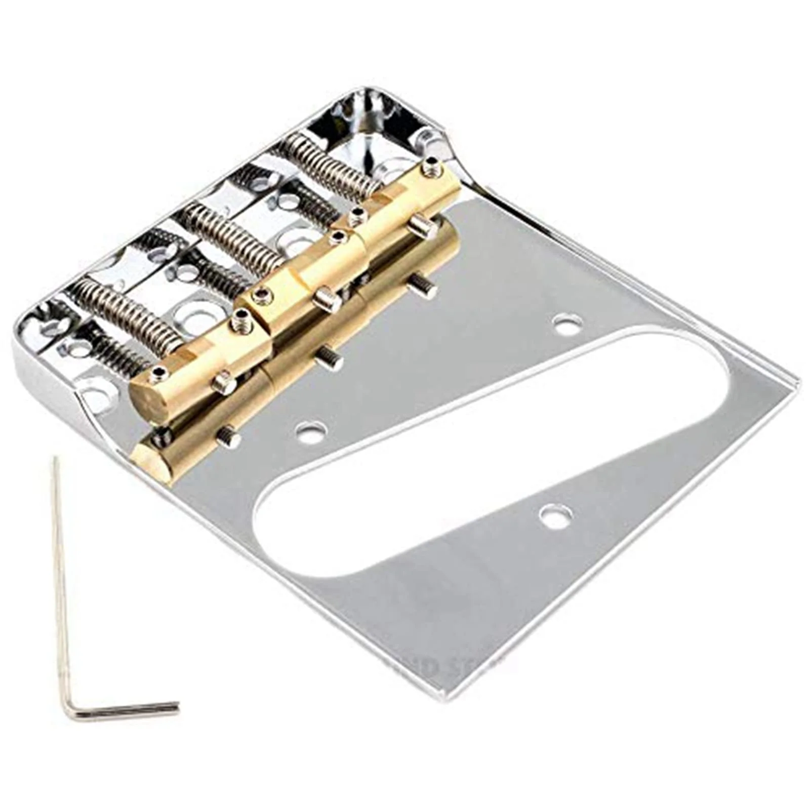 3Pcs WTB 10.8mm Brass Guitar Compensated Telecaster Saddles Set with Wrench for Fender Vintage-style Tele Bridge Electric Guitar Replacement Part - Image 6