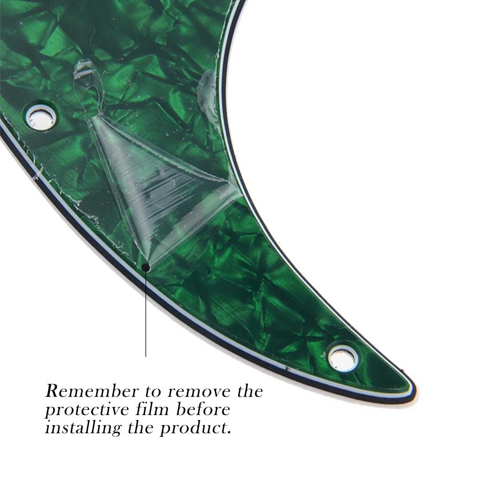 3ply 11 Hole ST/Strat Style Pickguard HSS Pick Guard for USA/Mexico Stratocaster/Strat vintage Style Guitar Parts (Green Pearl) Green Pearl - Image 3