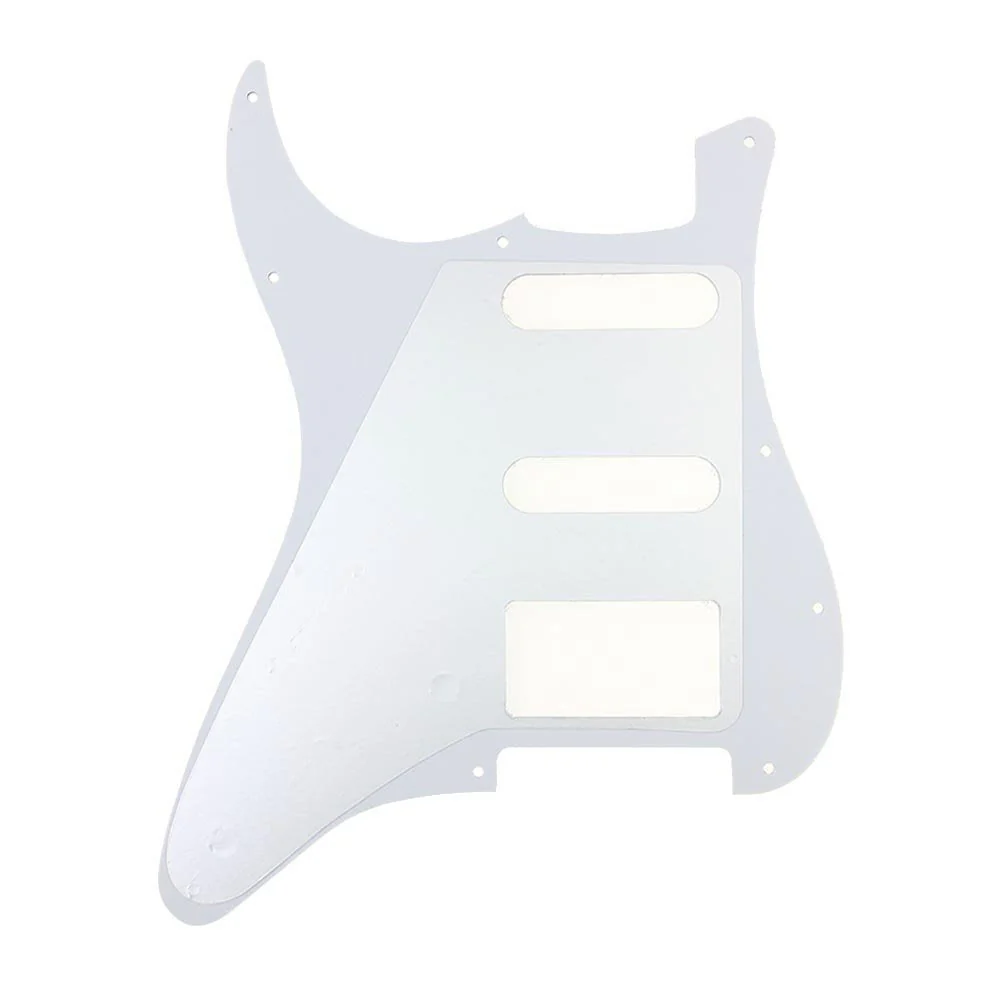 3ply 11 Hole ST/Strat Style Pickguard HSS Pick Guard for USA/Mexico Stratocaster/Strat vintage Style Guitar Parts (Green Pearl) Green Pearl - Image 4