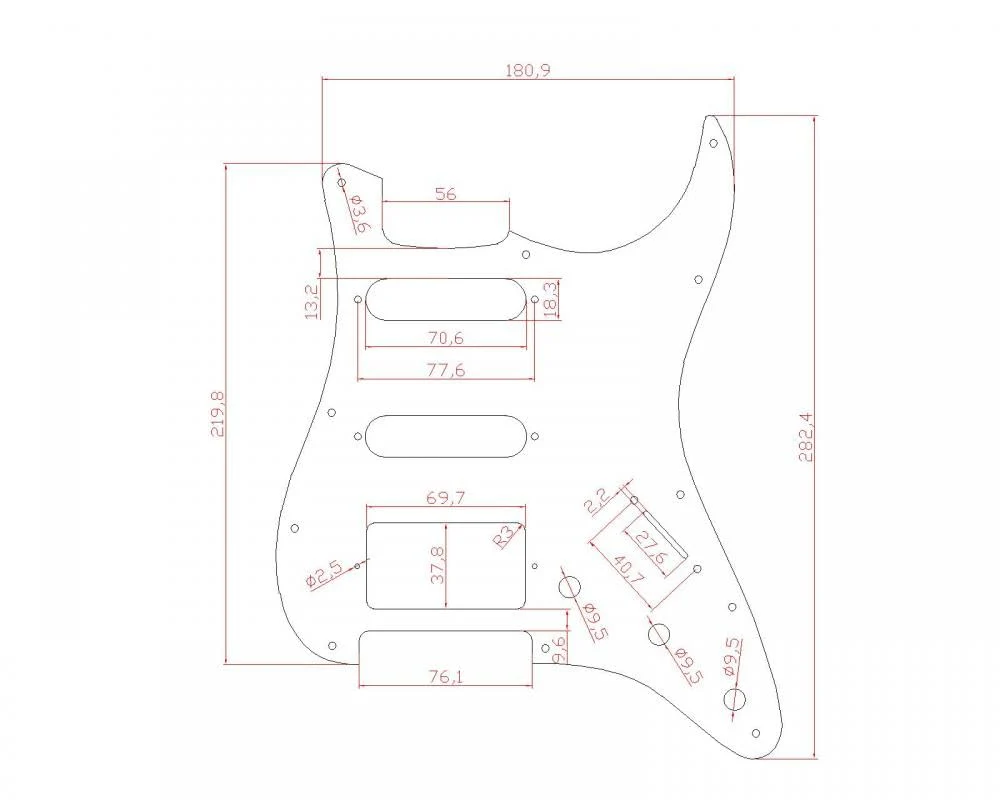 3ply 11 Hole ST/Strat Style Pickguard HSS Pick Guard for USA/Mexico Stratocaster/Strat vintage Style Guitar Parts (Green Pearl) Green Pearl - Image 5