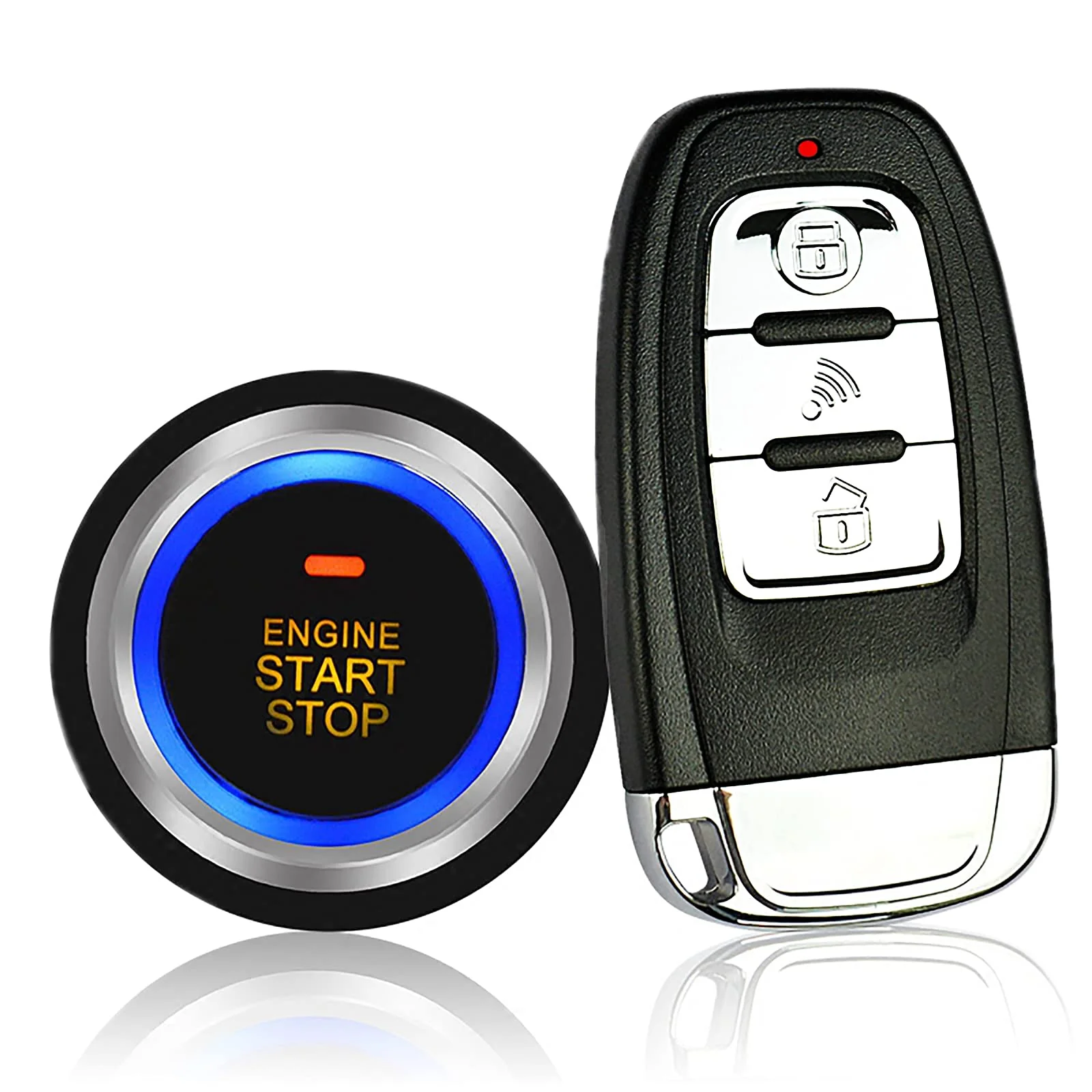 3T6B Passive Keyless Entry Car Alarm System PKE Engine Starter Push Button Vehicles Start/Stop Kit Safe Lock with 2 Smart Key (Upgrade) Universal - Image 5