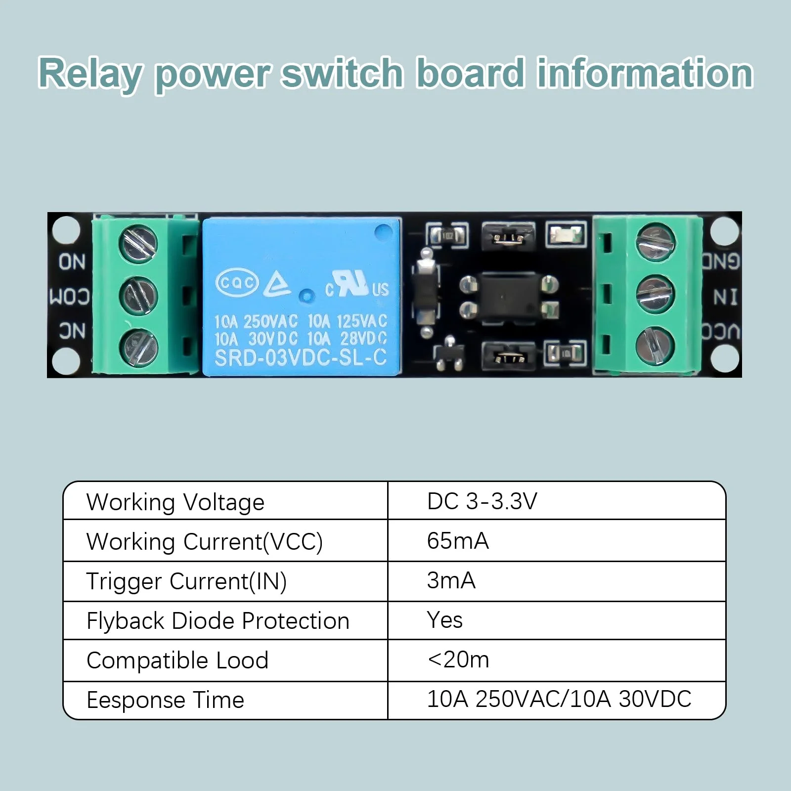 3V Relay Power Switch Board AYWHP 6 Pieces 1 Channel Relay Power Switch Module Optocoupler Optoisolation High Level Trigger for IOT ESP8266 Microcontroller Development Board - Image 5