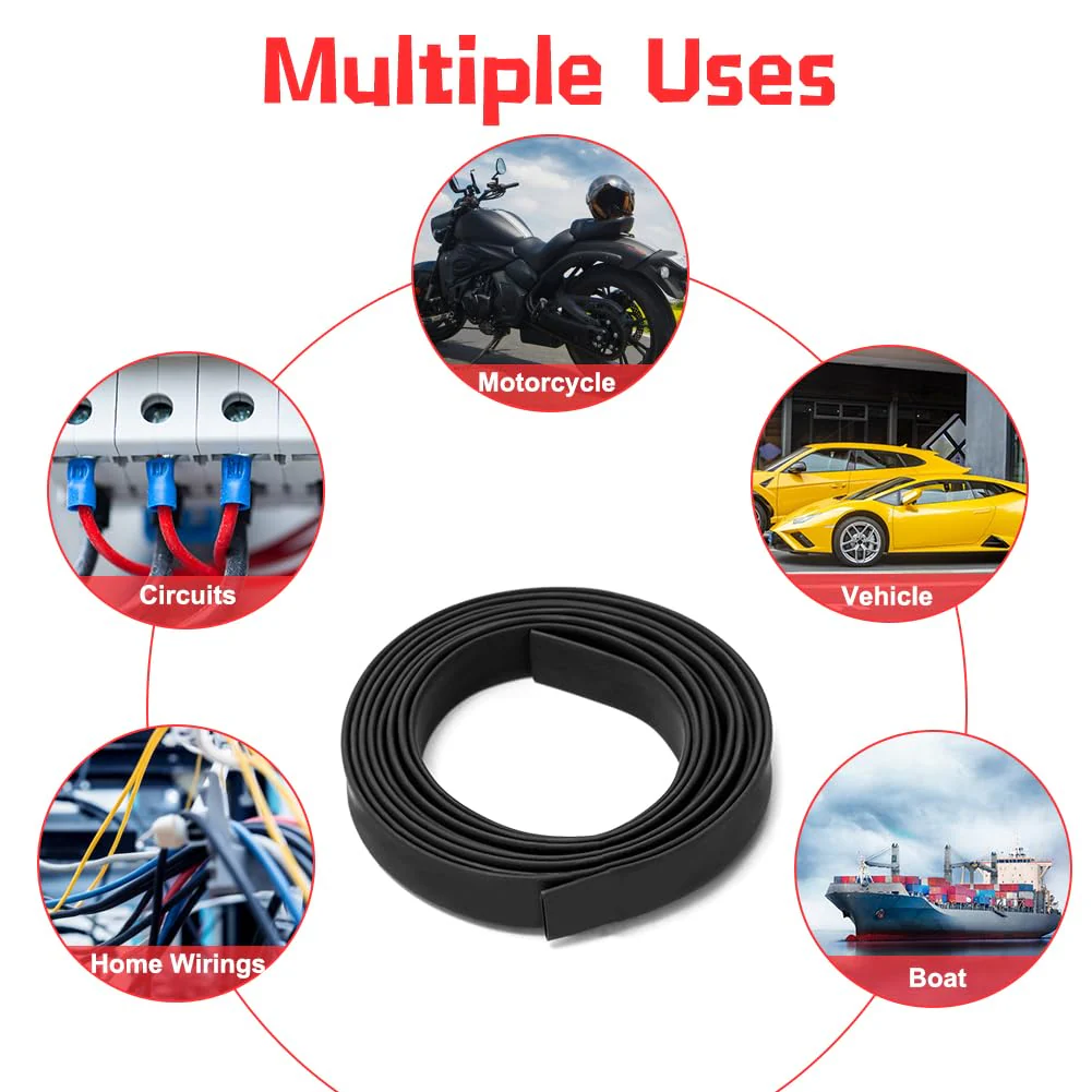 4:1 Heat Shrink Tubing, Diameter 12 mm & 2 m Heat Shrink Tubing, Sold by the Metre, Heat Shrink Tubing, Waterproof Insulation Tape for Cable Soldering Connections, Repairs, Cable Bundling (Red Ø12mm & 2m - Image 7