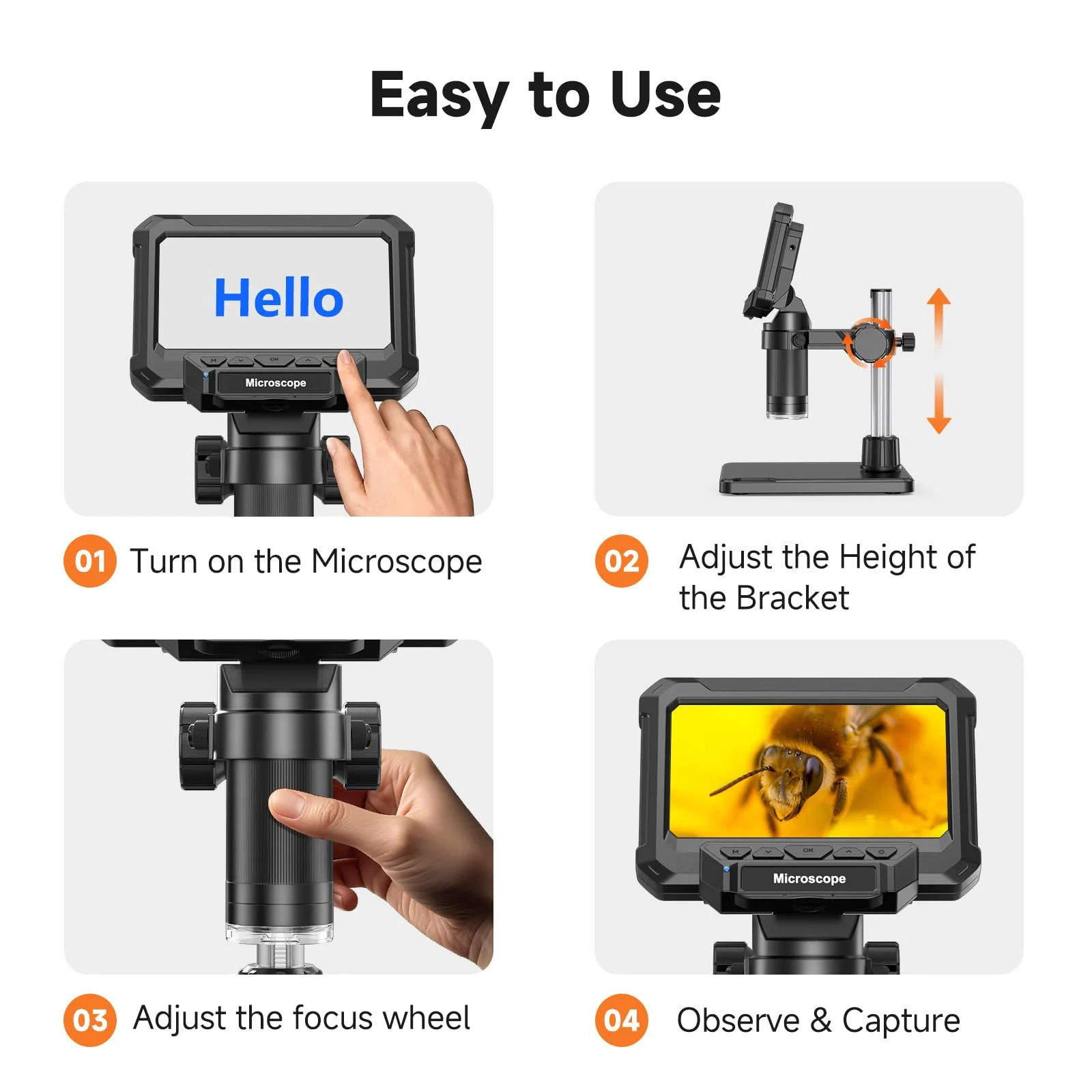 4.3" Coin Microscope for Error Coins (Detail View Only), 1000X Digital LCD Magnifier with Anti-Glare Side Lights, 1080P USB PC View (Win/Mac), Rechargeable Scope for Numismatic Grading 4.3inch - Image 8
