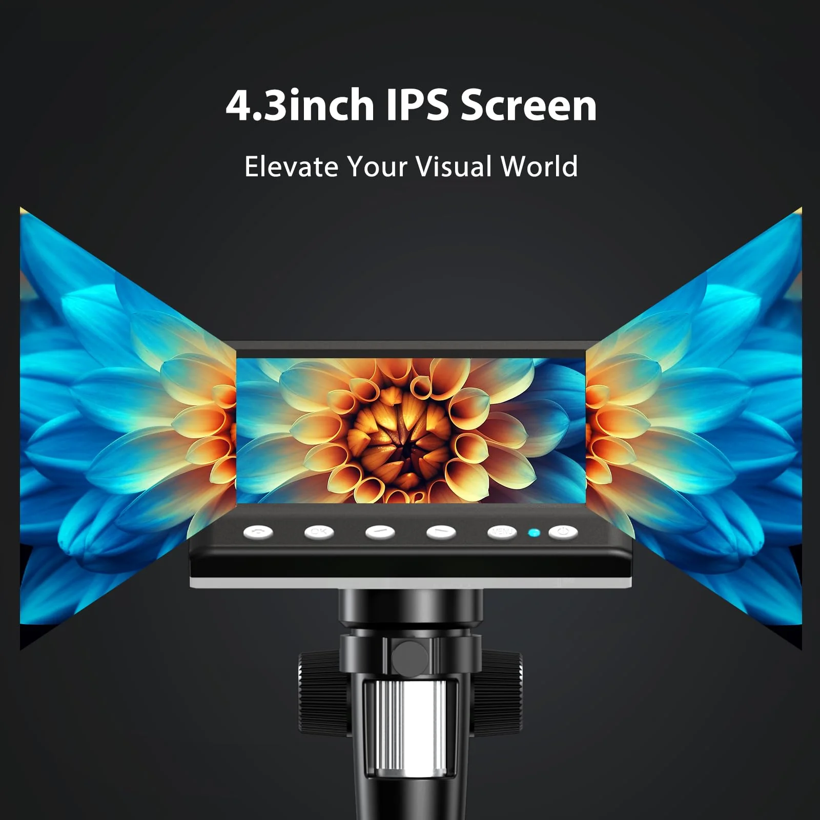 4.3'' IPS Coin Microscope, 1000X Magnification Digital Microscope for Adults，Coin Collection Supplies with 8 Adjustable LEDs，Windows Compatible，32GB TF Card - Image 2