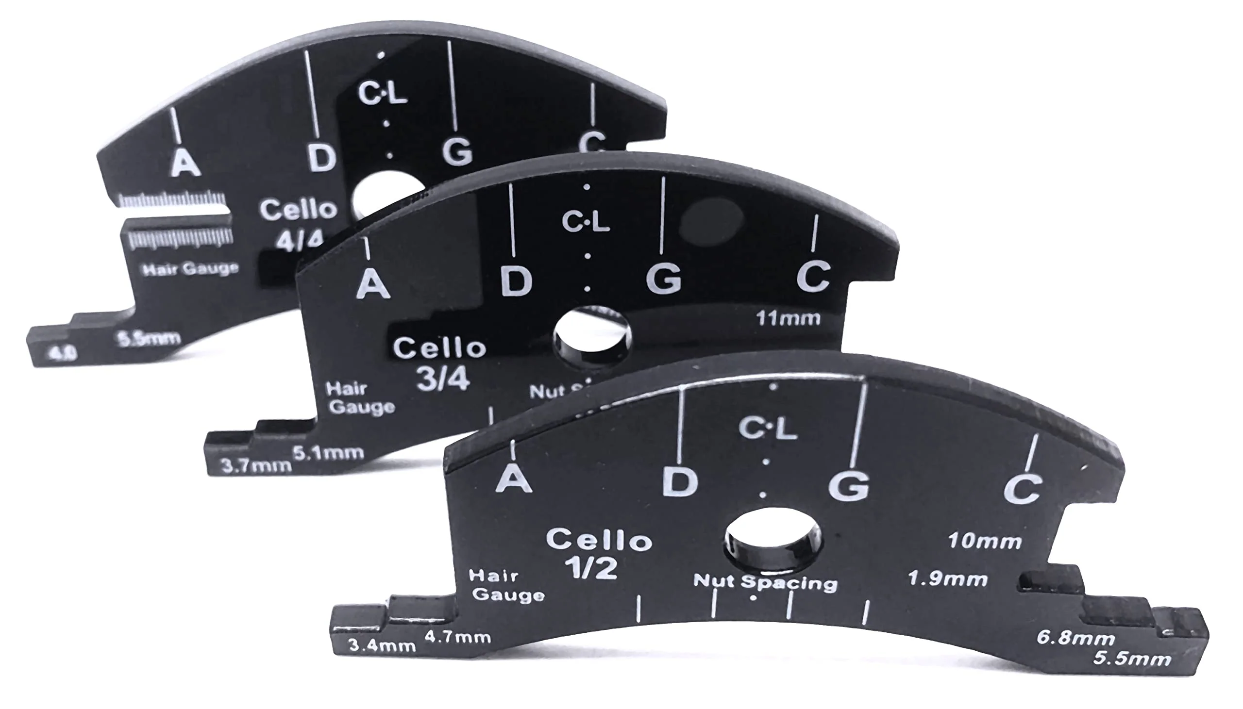 4/4 Bridge Fingerboard Template Repair Reference Tool Violincello Making Tools 4/4 Cello - Image 2