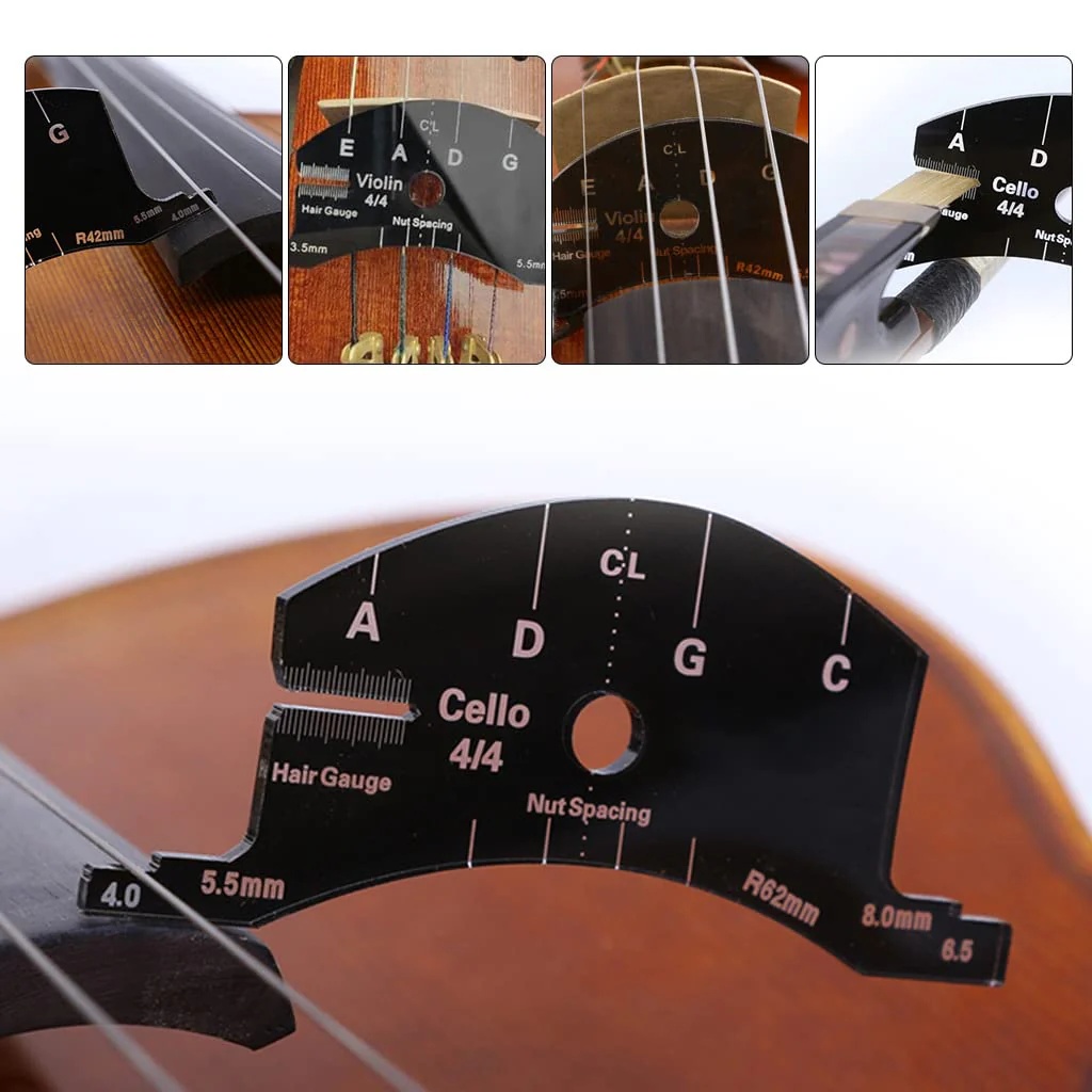 4/4 Bridge Fingerboard Template Repair Reference Tool Violincello Making Tools 4/4 Cello - Image 3