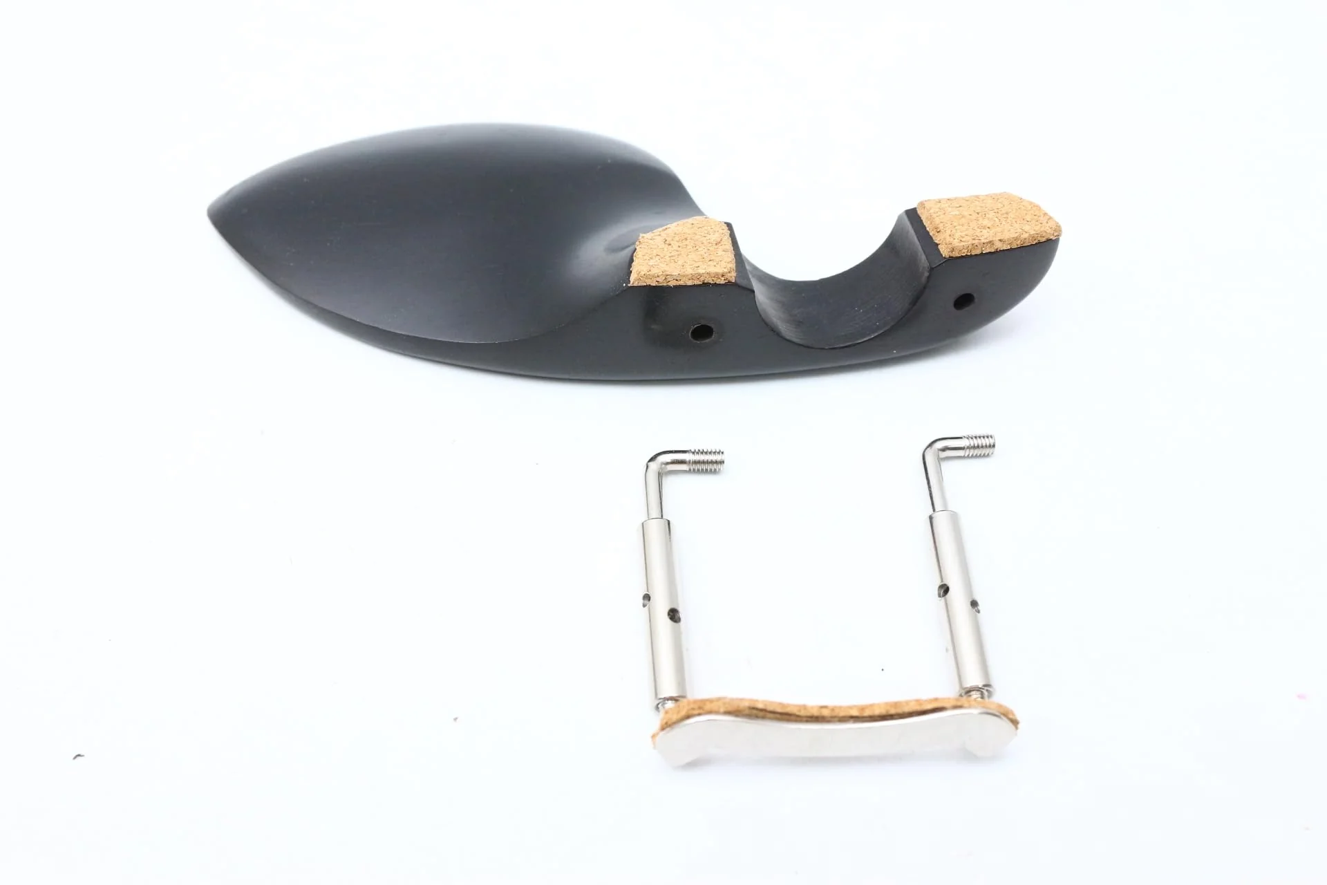 4/4 Left Hand Violin Chin rest Ebony Wood Violin Bracket With Chin rest Clamp Fiddle (left hand) - Image 7