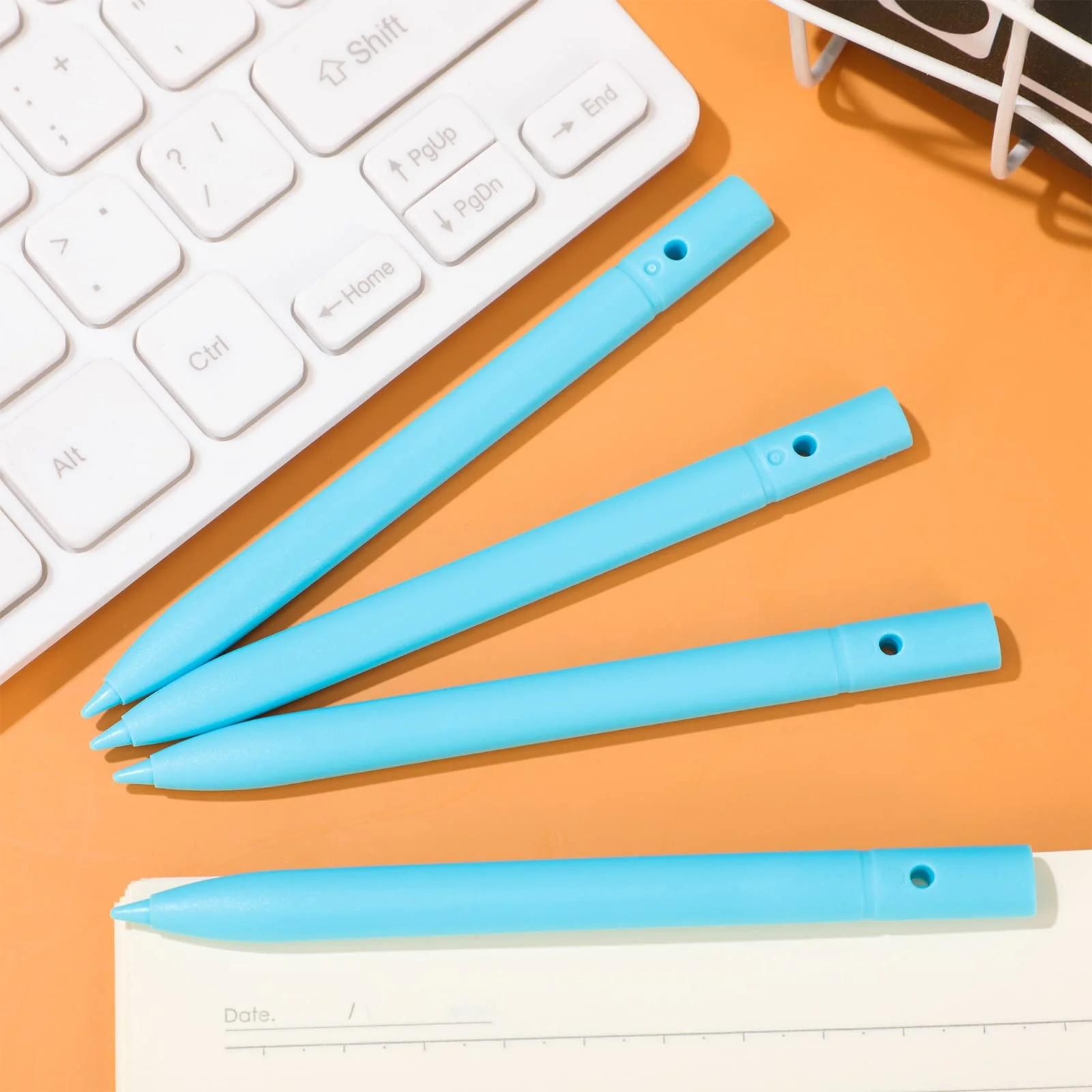 4.5 Inch Replacement Stylus Drawing Pen 4 Pieces Toddler Drawing Tablet Pens Kids' Electronics Pens with 4 Hanging Rope for LCD Writing Tablet (Blue) Blue - Image 7