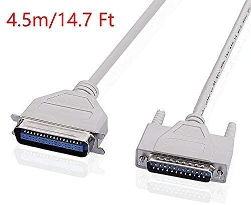 4.5m/ 14.7 Feet DB25 Male to Centronics 36 Female Parallel Printer Cable LPT Parallel Printer IEEE-1284 - Image 3