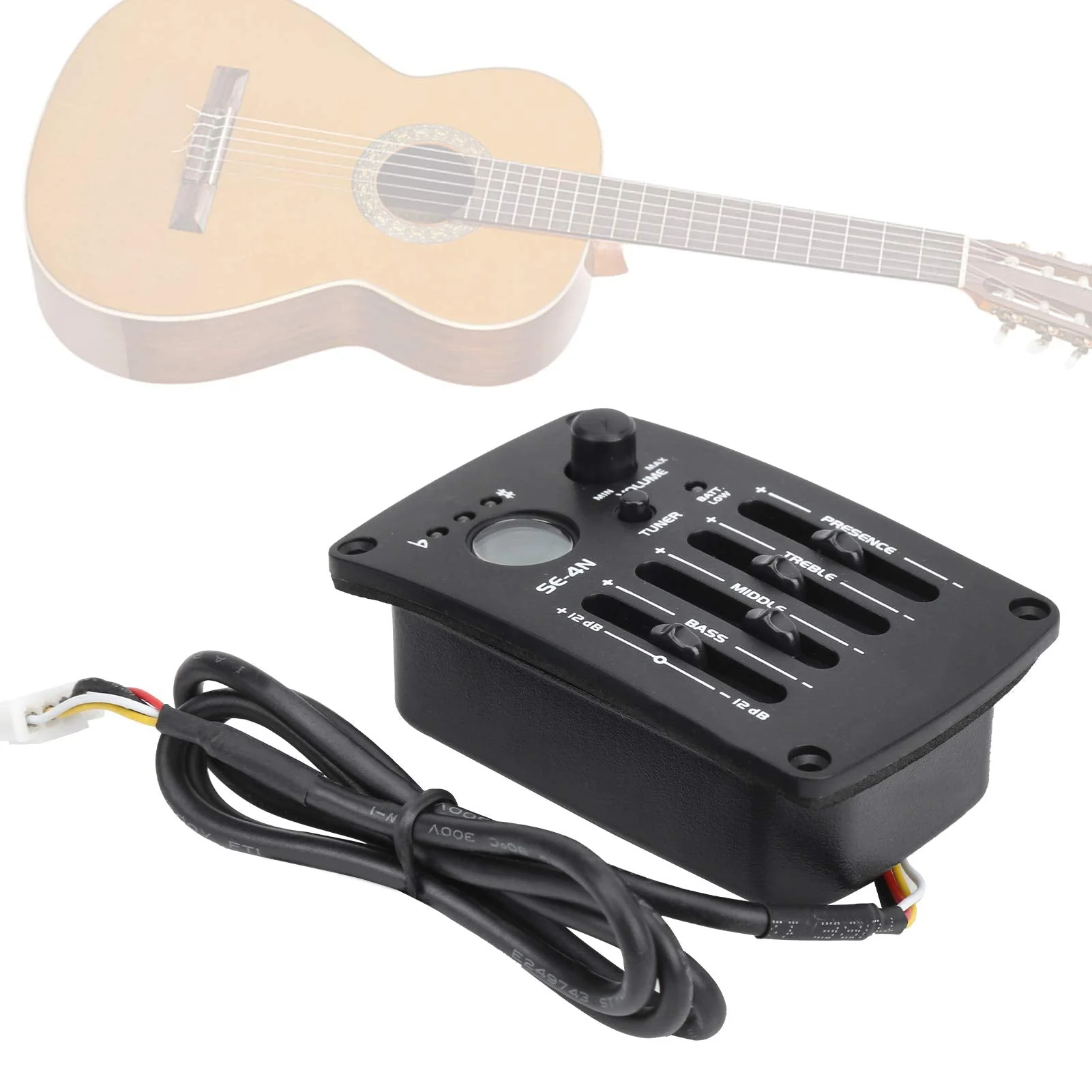 4 Band Equalizer Digital Tuner Pickup, EQ Equalizer Pickup Acoustic Guitar with LCD Display, 4 Band Preamp Musical Instrument Accessories SE?4N Electric Guitar EQ Pickups - Image 7