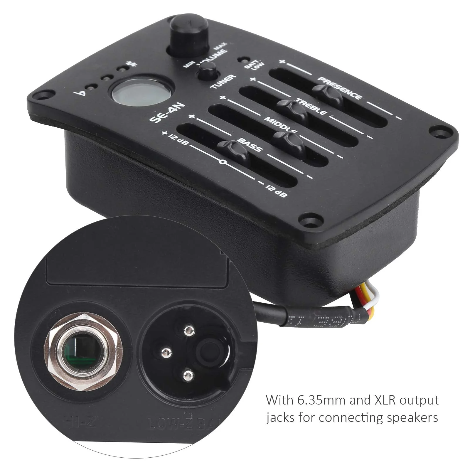 4 Band Equalizer Digital Tuner Pickup, EQ Equalizer Pickup Acoustic Guitar with LCD Display, 4 Band Preamp Musical Instrument Accessories SE?4N Electric Guitar EQ Pickups - Image 8
