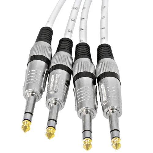 4 Channel 1/4" TRS Snake Cable - 10 Feet Long - Serviceable Ends - Pro Audio Effects Snake for Live Live, Recording, Studios, and Gigs - Patch, Amp, Mixer, Audio Interface 10' 10 Foot - 4 Channel - Image 2