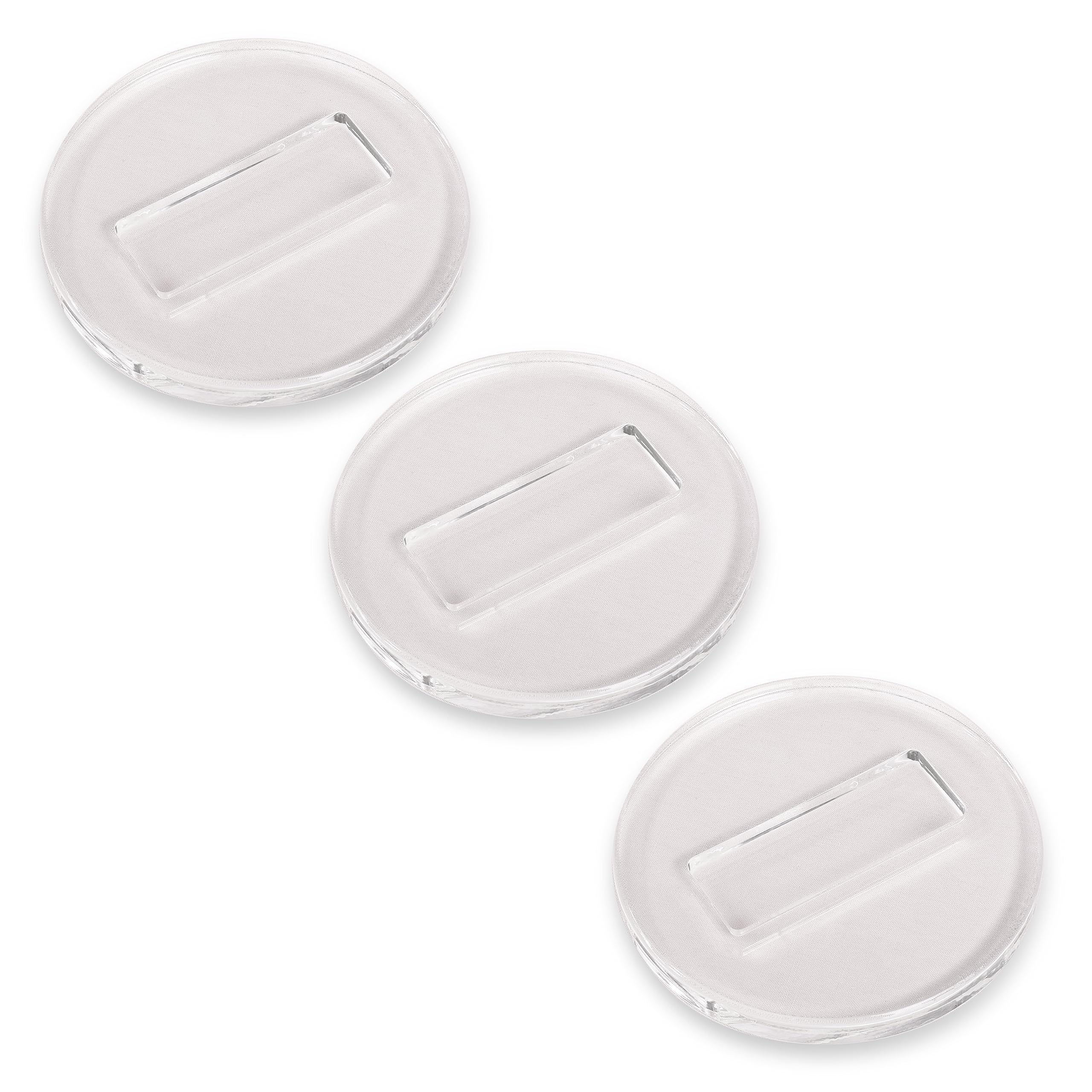 4" Clear Piano Caster Cups for Grand Piano and Baby Grand Piano by Blue Akilades - 3 Pack Invisible Design with Dust Cloth - Image 5