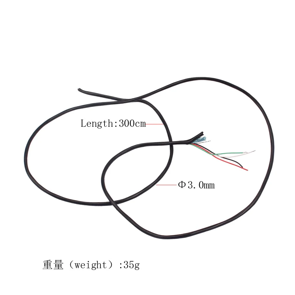 4 Conductor Shielded Wire Guitar Circuit Hookup Wire Wiring Pickup Cable Black - Image 5