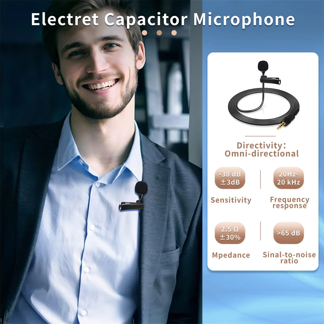 4 FT 3.5mm TRS Mini Lavalier Lapel Microphone for Sennheiser, for Saramonic, for Comica, for Boya Wireless System Transmitter, Omnidirectional Condenser Mic – 1/8" Male Screw Lock Plug for Sennheiser for Saramonic for Boya... - Image 4