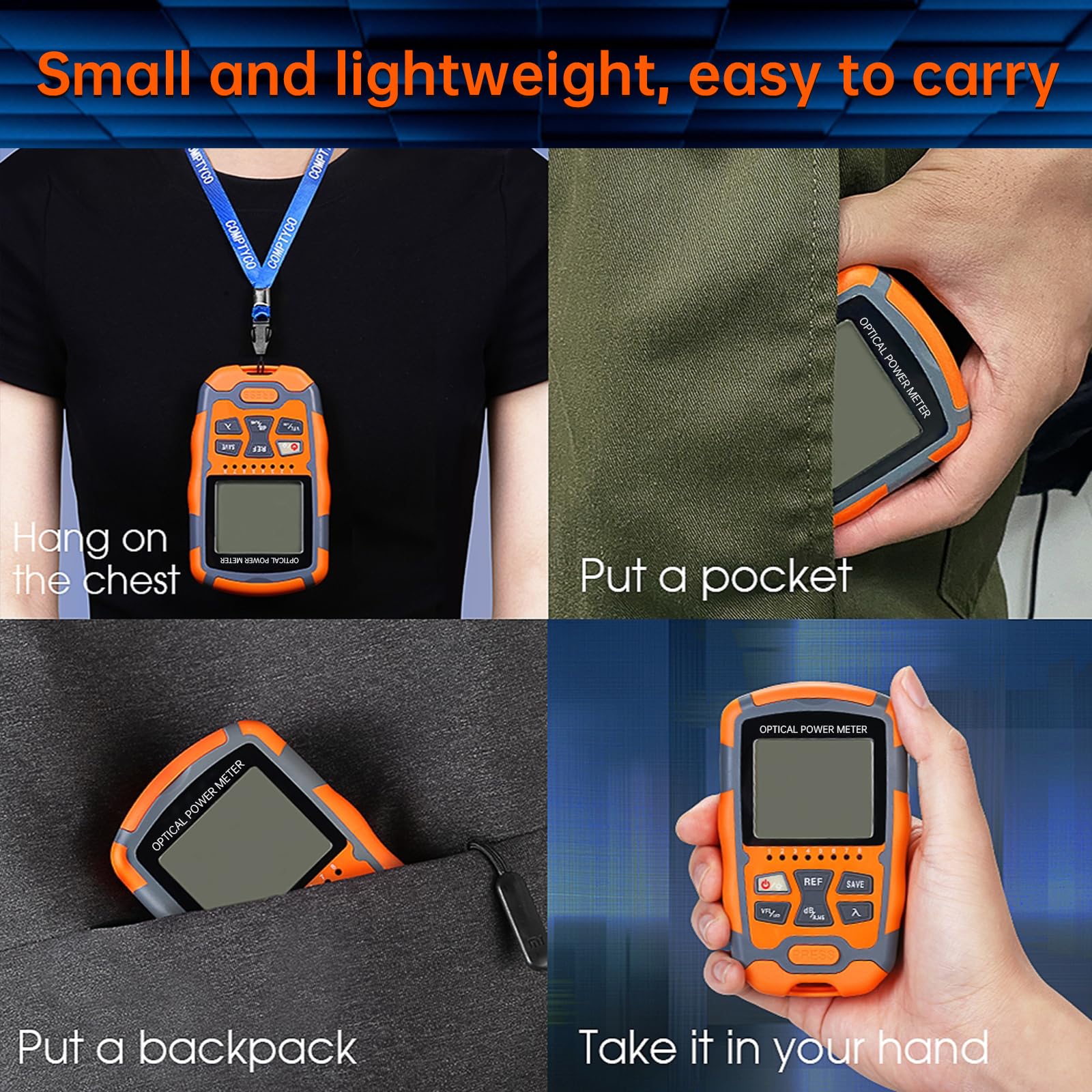 4-in-1 Fiber Optic Tester, Portable Optical Power Meter FC/SC/ST Standard Interface, Built-in 30Km Fiber Fault Detector Network Cable Tester with 1pc FC to LC Adapter 1 - Image 5
