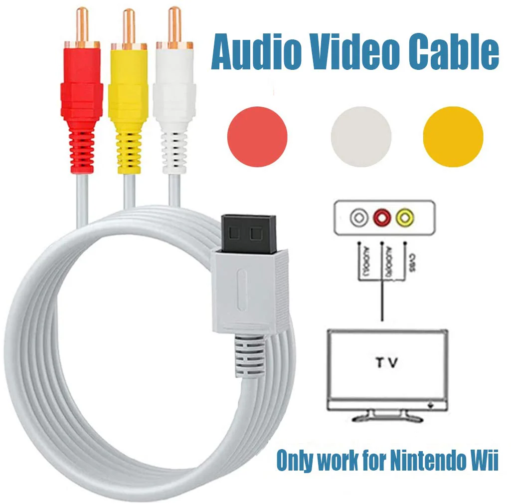 4 in 1 Wii Replacement Cables Set - AC Power Adapter, Wii to HDMI Converter, Wired Motion Sensor Bar and Composite AV Cable Sensor Bar + AV Cord + AC Adapter - Image 3