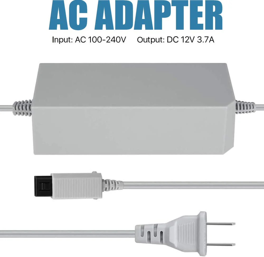 4 in 1 Wii Replacement Cables Set - AC Power Adapter, Wii to HDMI Converter, Wired Motion Sensor Bar and Composite AV Cable Sensor Bar + AV Cord + AC Adapter - Image 4