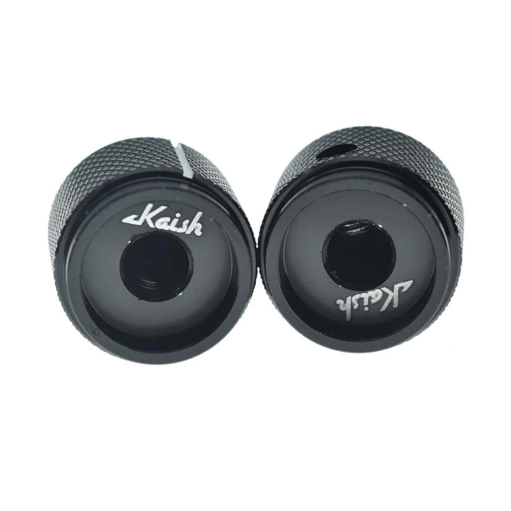 4-Pack 20mm Diam. Set Screw Style Aluminium Potentiometer Knobs 1/4" Universal Pot Control Knobs with Indicator for Guitar/Bass/AMP Amplifier Black with Indicator Line - Image 6