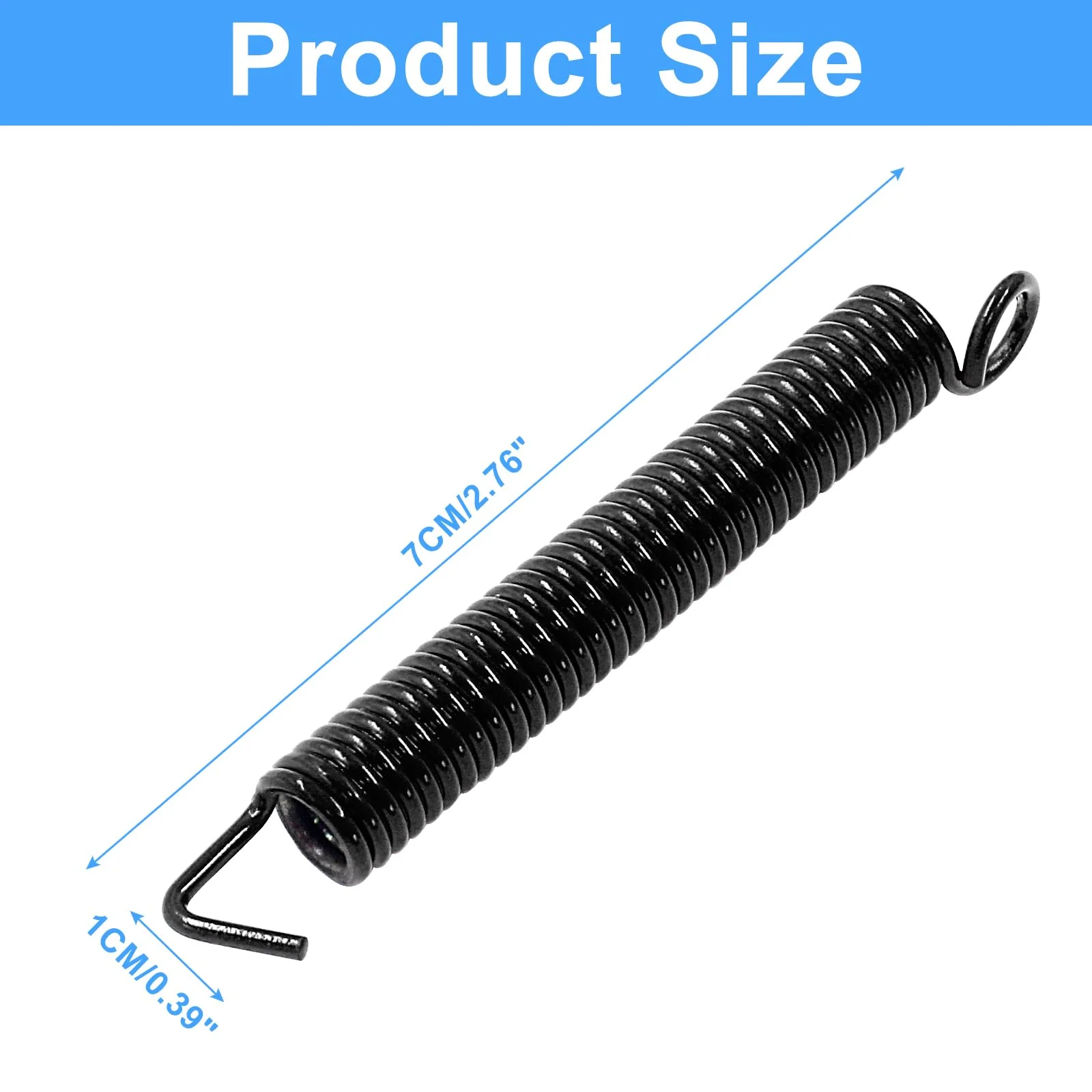 4 Pack Noiseless Tremolo Springs, Electric Guitar Tremolo Bridge Springs Instruments Accessories Replacement Part (Black) Black - Image 2