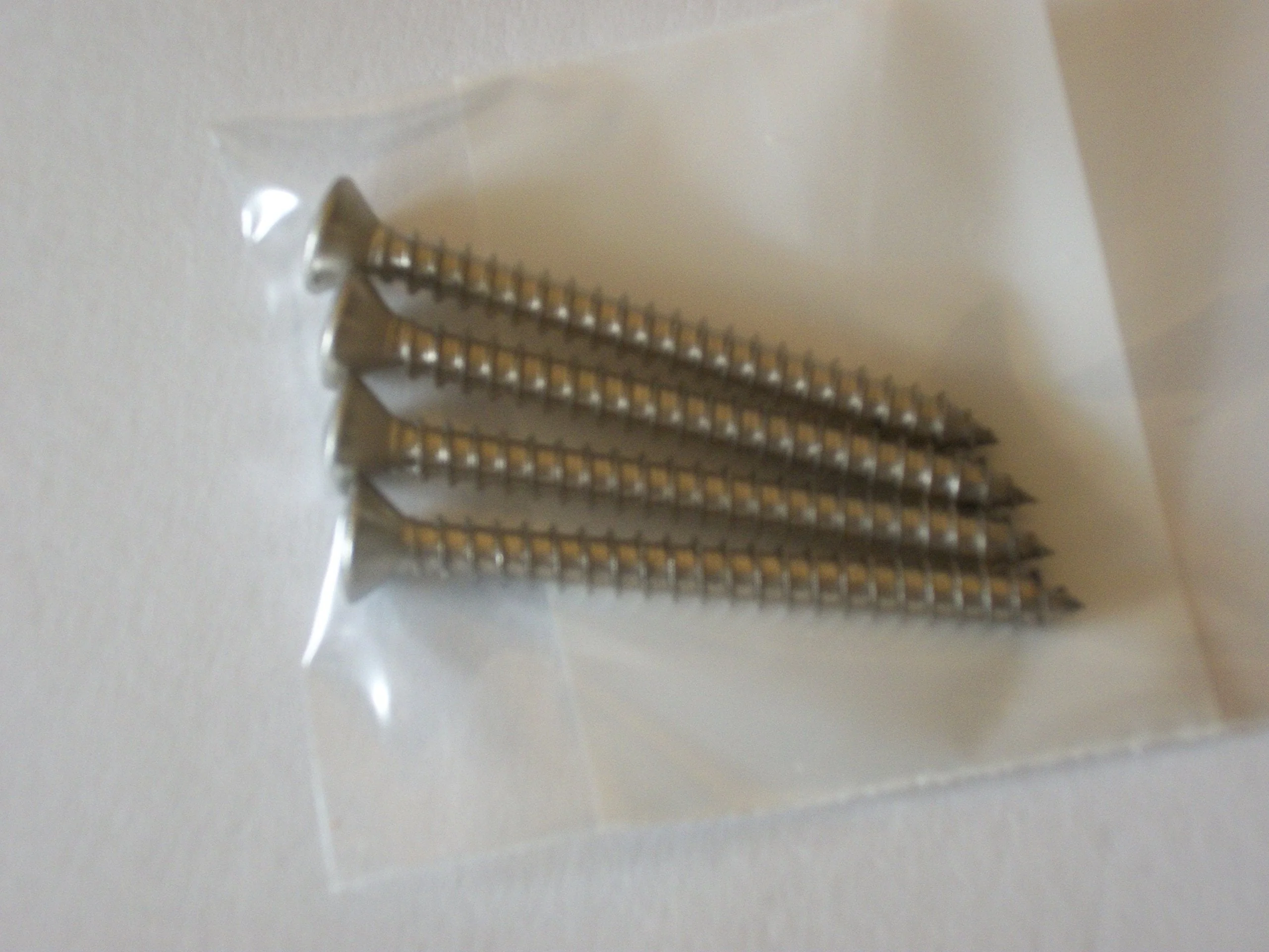 4 Pack Stainless Steel Long Guitar Neckplate Screws 1-3/4 inch X #8 Made in USA - Image 2