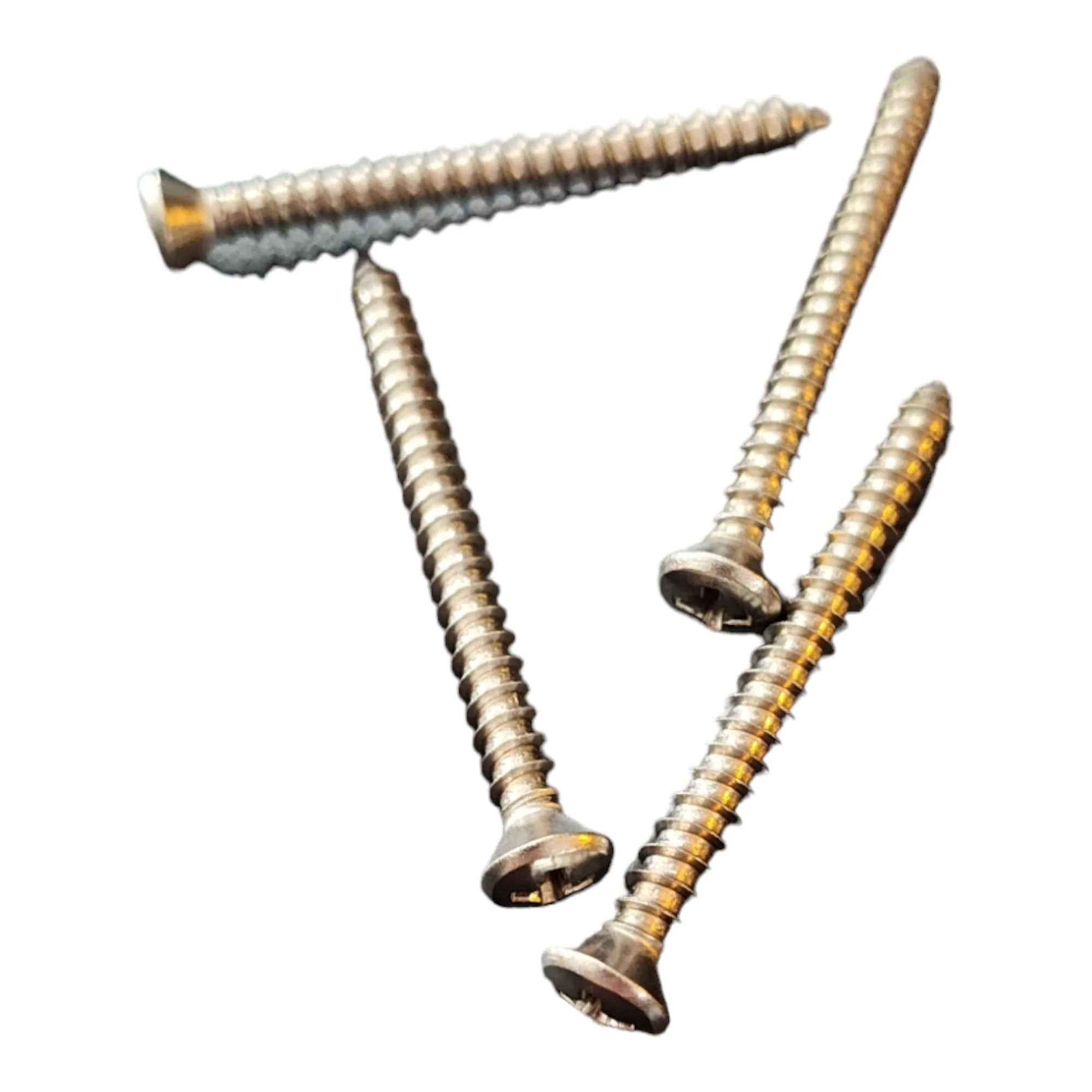 4 Pack Stainless Steel Long Guitar Neckplate Screws 1-3/4 inch X #8 Made in USA - Image 4