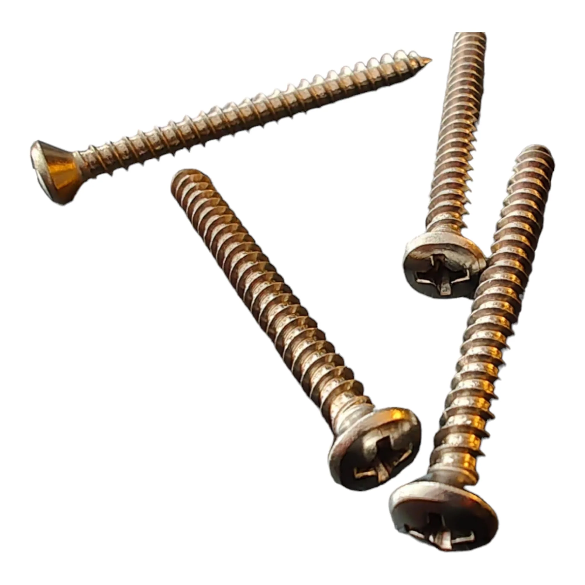 4 Pack Stainless Steel Long Guitar Neckplate Screws 1-3/4 inch X #8 Made in USA - Image 5