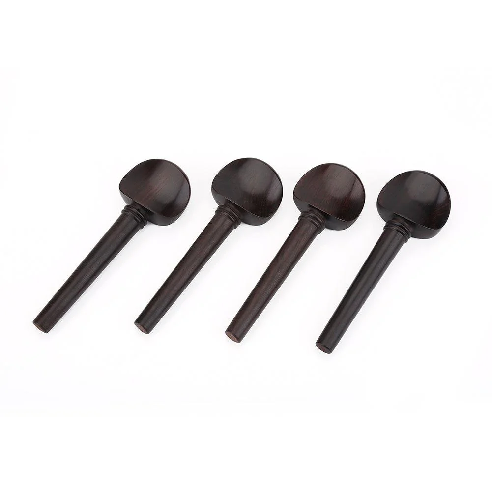4 Pcs Cello Tuning Pegs, Ebony Wood No Hole Cello Peg for 4/4 Cello - Image 2