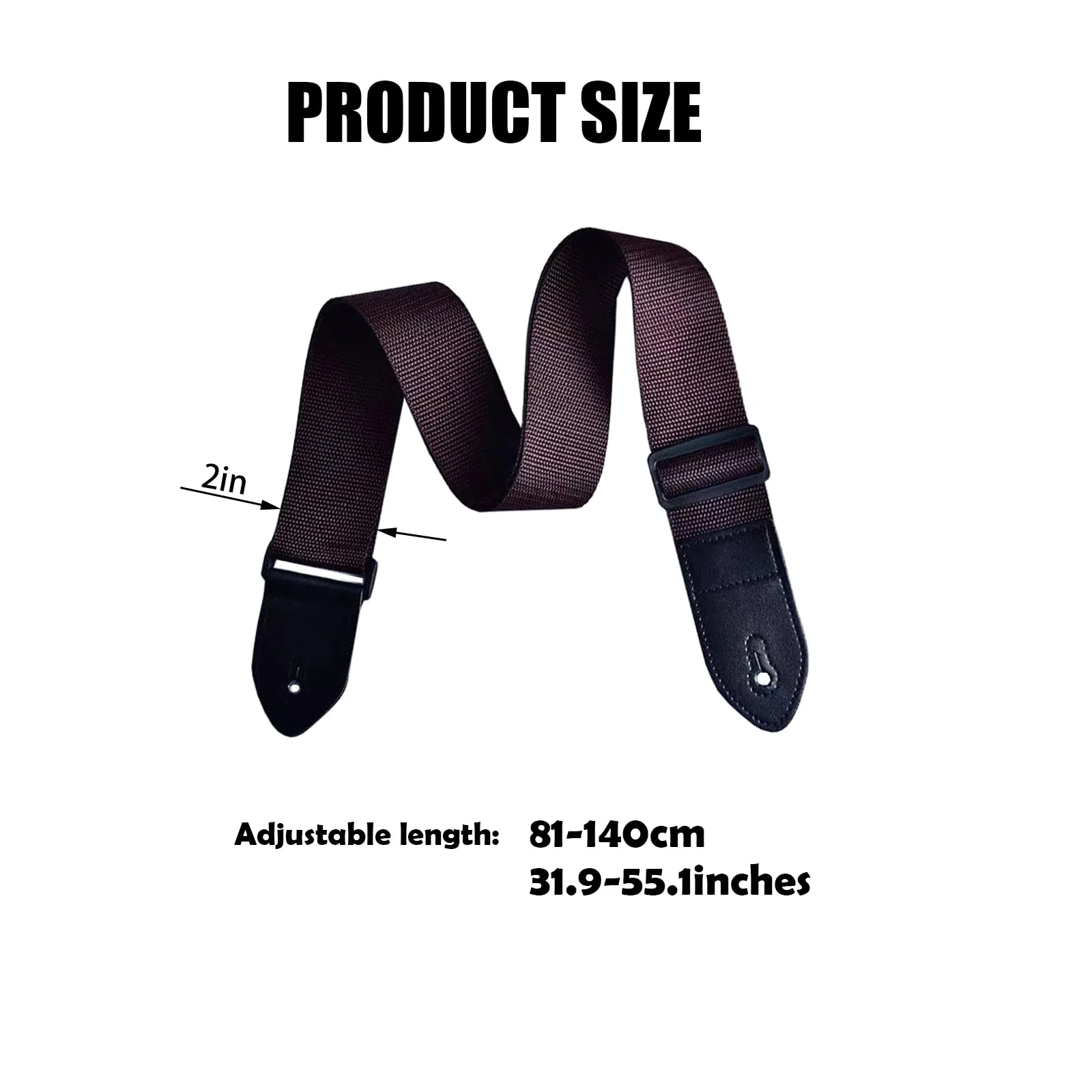 4 Pcs Guitar Straps, Adjustable Acoustic and Electric Bass Strap, Acoustic Electric Guitar Straps for Musical Instrument - Image 2