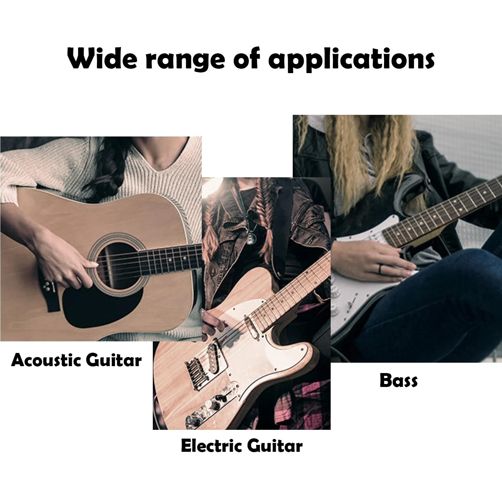 4 Pcs Guitar Straps, Adjustable Acoustic and Electric Bass Strap, Acoustic Electric Guitar Straps for Musical Instrument - Image 5