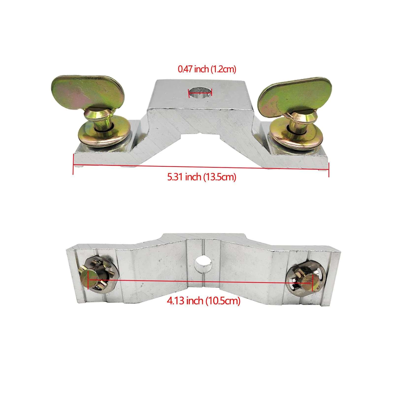 4 PCS Moving Head Light Bridge Connector Truss Clamp Bracket, 4.13"(105mm) Quick Lock, Aluminium Alloy, Hole Diameter 0.47‘’ (12mm), Load Capacity 110 lbs - Image 2