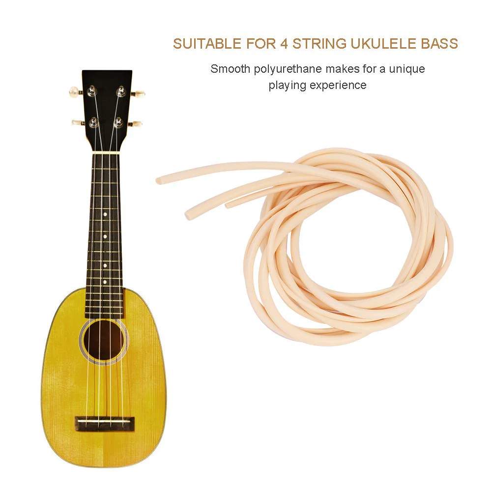 4 PCS Ukulele Bass Strings Set 5mm 4mm 3mm 2.5mm Smooth Fast Intonation Performance Strings - Image 4