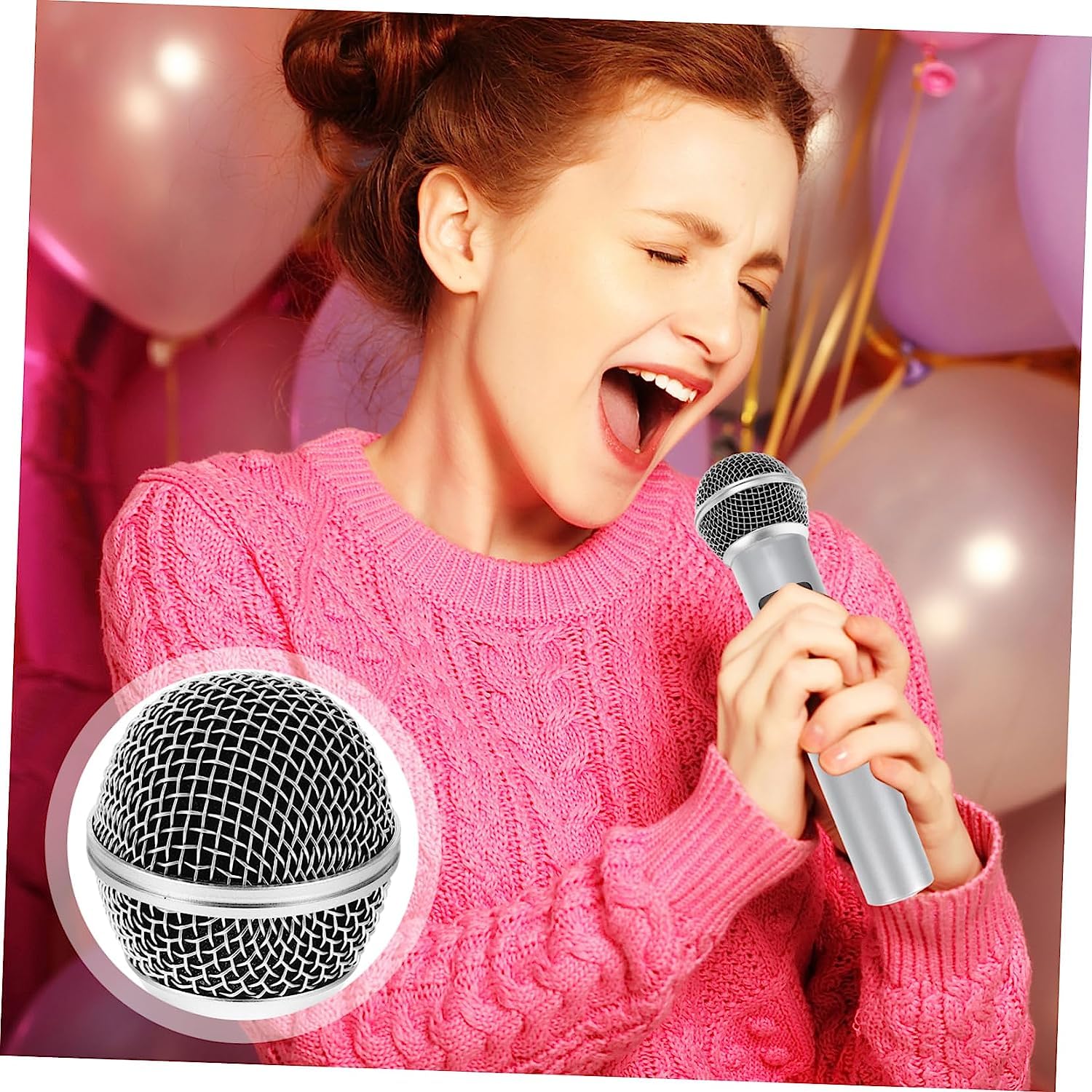 4 Pieces Metal Microphone Mesh Heads, Microphone Metal Head with Sponge, Compatible with SM58 Microphone, Replacement Microphone Grid, Wired and Wireless Microphones Replacement Microphone Grill Head - Image 6