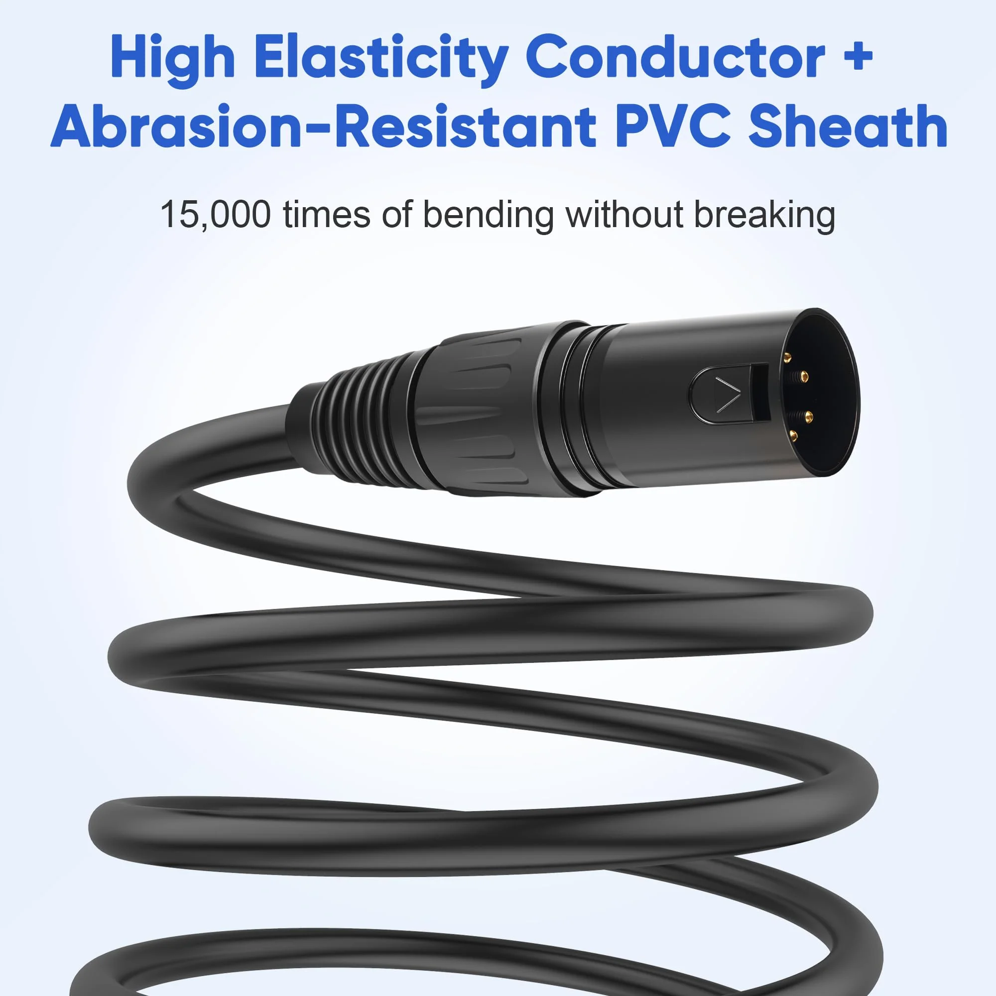 4 Pin XLR Splitter Cable, 1 Male to 2 Female XLR 4 Pin Patch Y Cable Balanced Microphone Splitter Cord Audio Adapter - Image 4