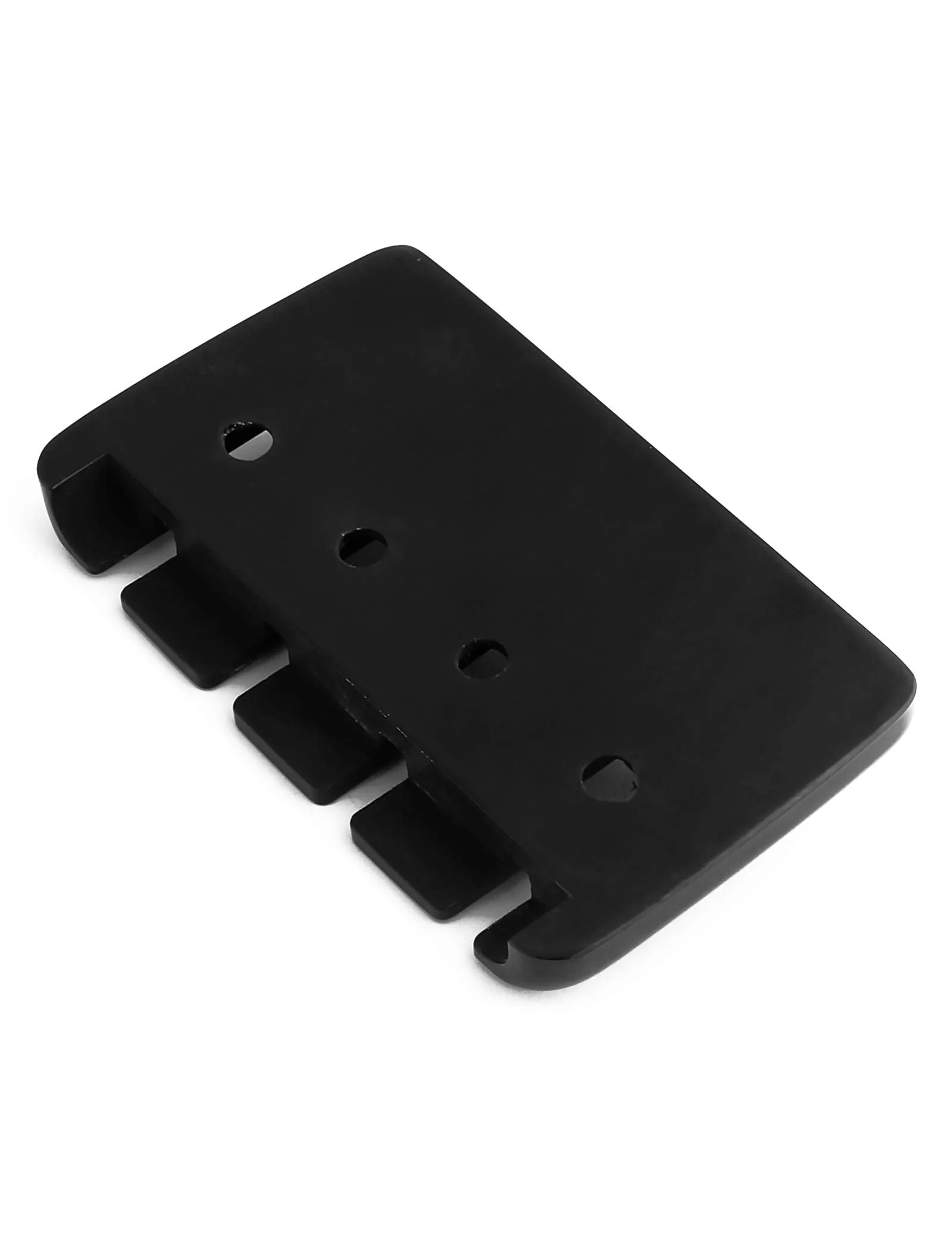 4 String Bass Bridge A Style Top Load Tailpiece with Zinc Saddles for Electric Jazz Bass P Bass Black High Mass. - Image 2