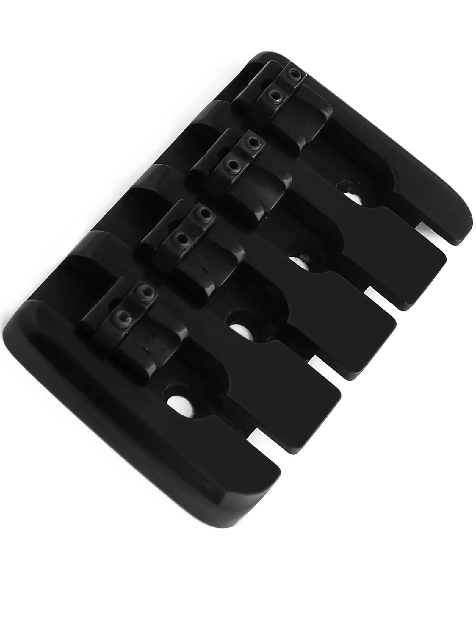 4 String Bass Bridge A Style Top Load Tailpiece with Zinc Saddles for Electric Jazz Bass P Bass Black High Mass. - Image 7
