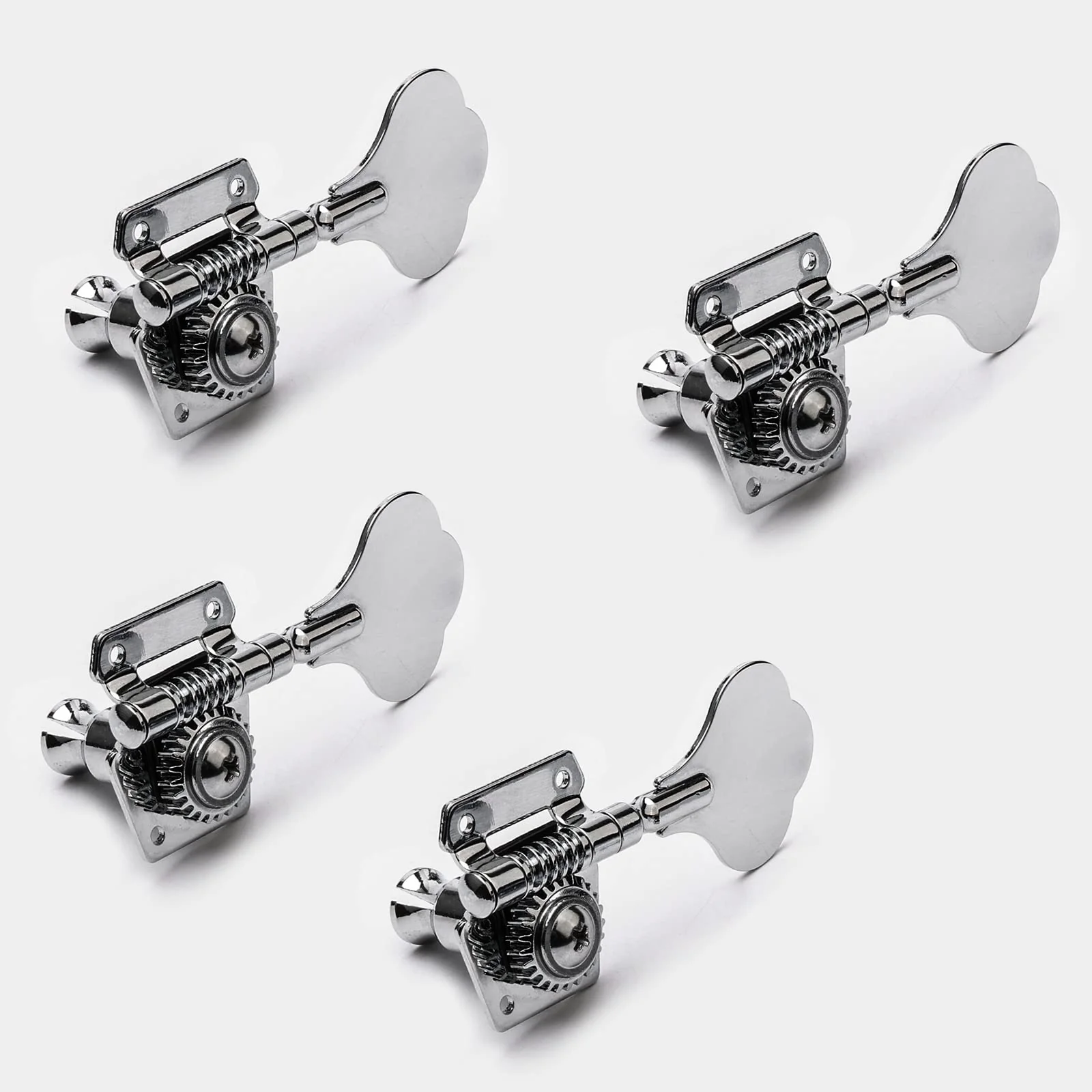 4 String Bass Guitar Bridge 93 x 45 mm (3.66 x 1.77 inch) Reliable and Versatile Bass Bridge for Your Instrument, Silver Bridge+4R Keys - Image 3