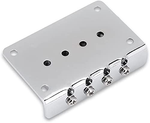 4-String Guitar Replacement Part for 4 String Cigarbox Electric Guitar Bass Inclued Top-Loading Hardtail Bridge Tuning Pegs Keys Control Knobs Strap Locks Screws Washers Chrome - Image 3