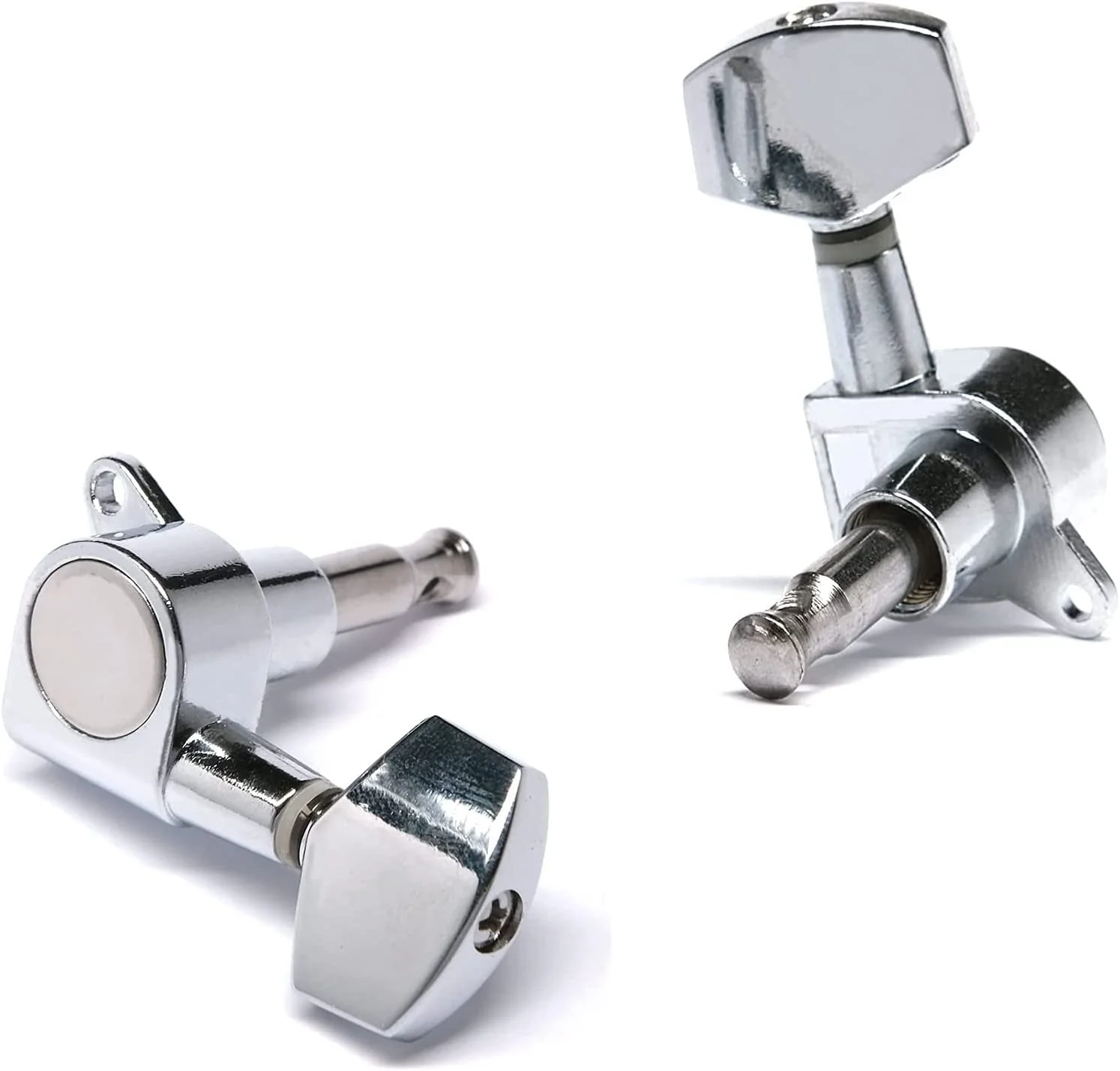 4-String Guitar Replacement Part for 4 String Cigarbox Electric Guitar Bass Inclued Top-Loading Hardtail Bridge Tuning Pegs Keys Control Knobs Strap Locks Screws Washers Chrome - Image 5