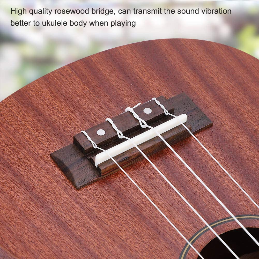 4 String Rosewood Ukulele Saddle Bridge Nut for Ukulele Replacement Kit Ukulele Accessories - Image 3