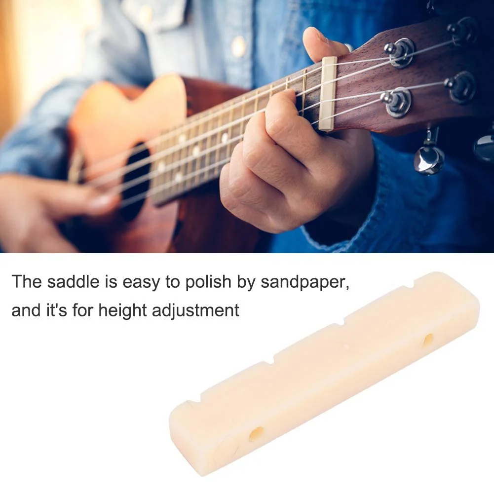 4 String Rosewood Ukulele Saddle Bridge Nut for Ukulele Replacement Kit Ukulele Accessories - Image 8