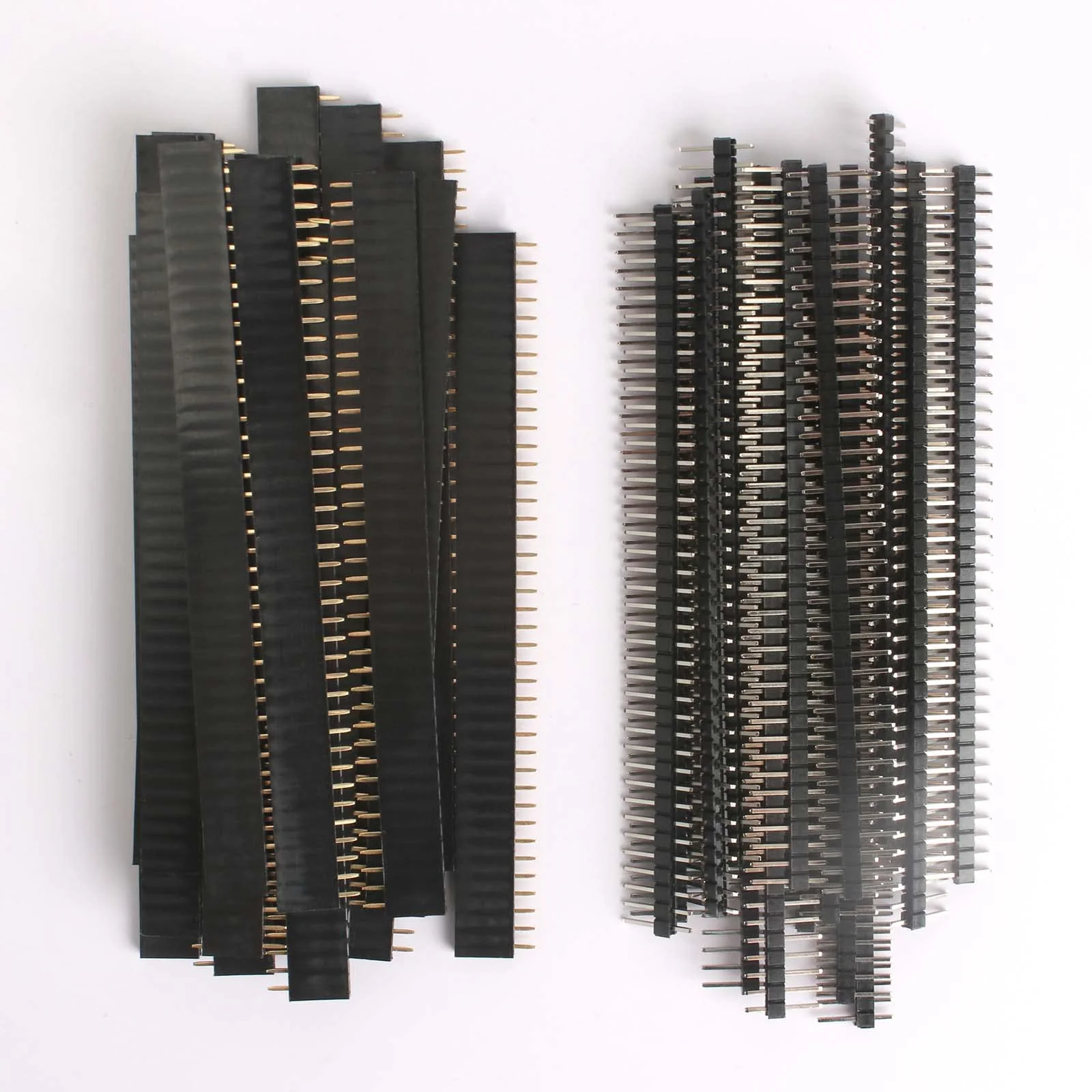 40 Pieces 2.54 mm Pin Headers 40 Pin Breakaway PCB Board Single Row Male and Female Pin Header Connector Kit for Arduino Prototype Shield (20 Pieces Male Headers, 20 Pieces Female Headers) - Image 6