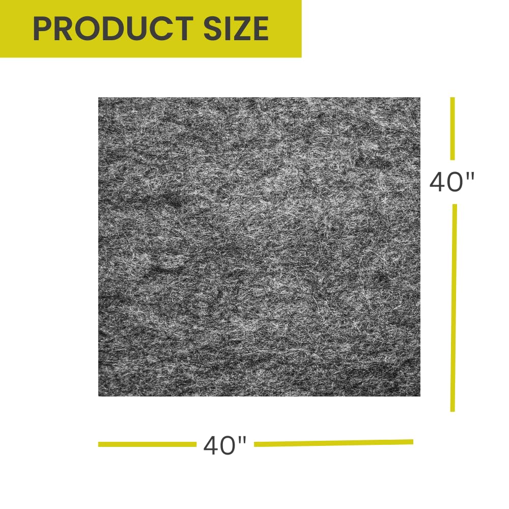 40" x 40" Speaker Box Carpet Car Sub Woofer Trunk Liner Felt Black Fabric for RV, Boat, Truck, Automotive Interior, Marine, Home Floor (Grey) 40" x 40" GREY - Image 6