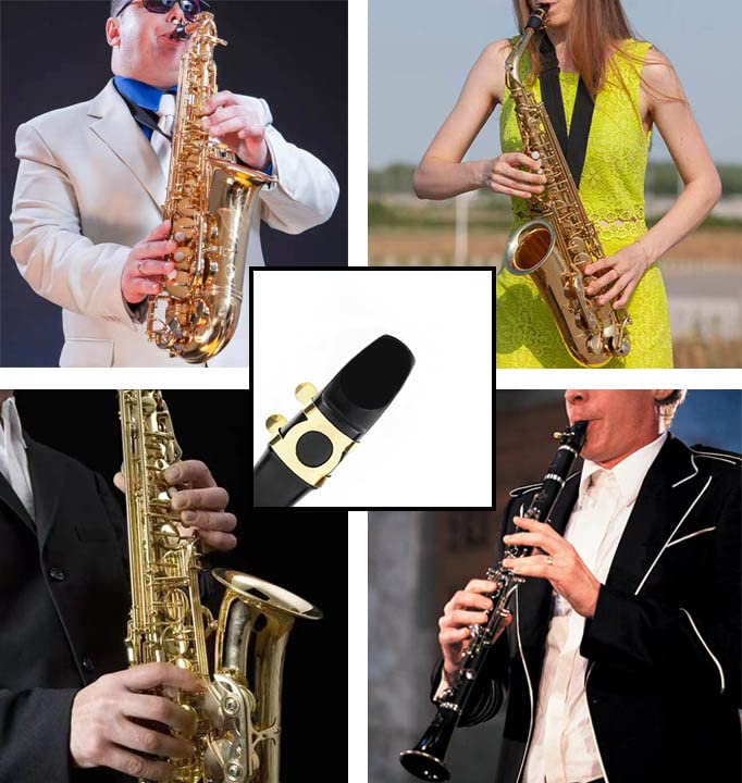 40pcs 0.8mm Mouthpiece Cushions Alto Tenor Saxophone Adhesive Clarinet Mouthpiece Patches Strong Oval Mouthpiece Patches Pads Mouthpiece Pads for Beginners Musicians (Black) - Image 5