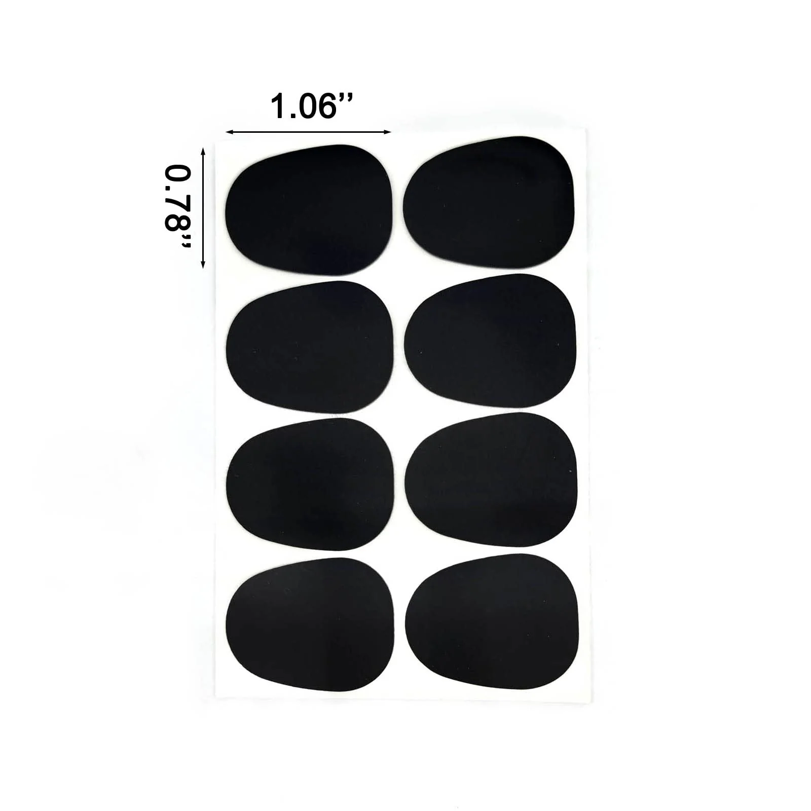 40pcs 0.8mm Mouthpiece Cushions Alto Tenor Saxophone Adhesive Clarinet Mouthpiece Patches Strong Oval Mouthpiece Patches Pads Mouthpiece Pads for Beginners Musicians (Black) - Image 6