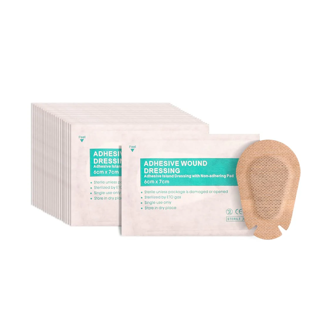 40pcs Adhesive Eye Patches for Adults/Kids,Skin Color Non-Woven Adhesive Bandages Wound Dressings for Adults/Kids 40pcs Skin - Image 2