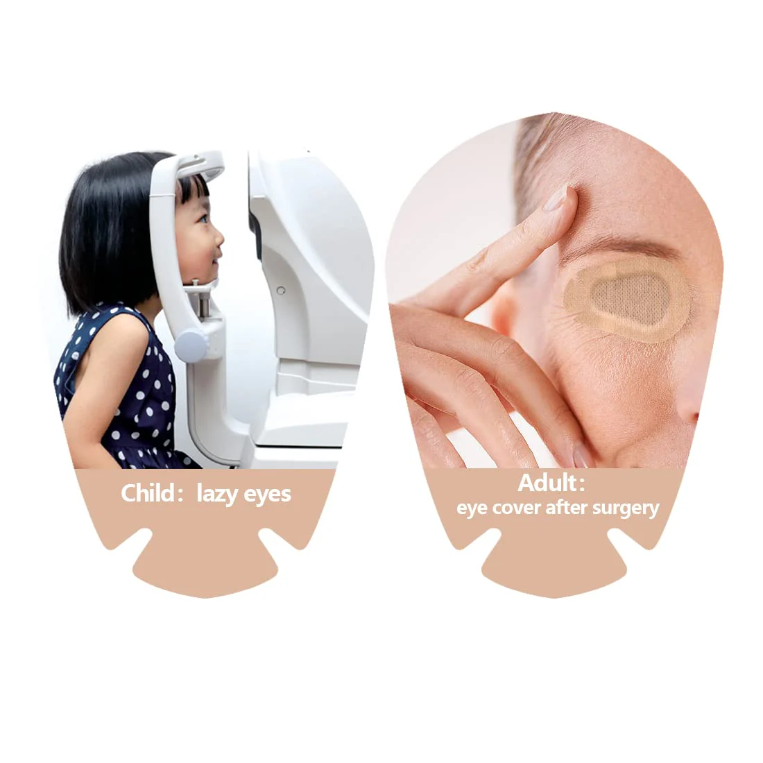 40pcs Adhesive Eye Patches for Adults/Kids,Skin Color Non-Woven Adhesive Bandages Wound Dressings for Adults/Kids 40pcs Skin - Image 5