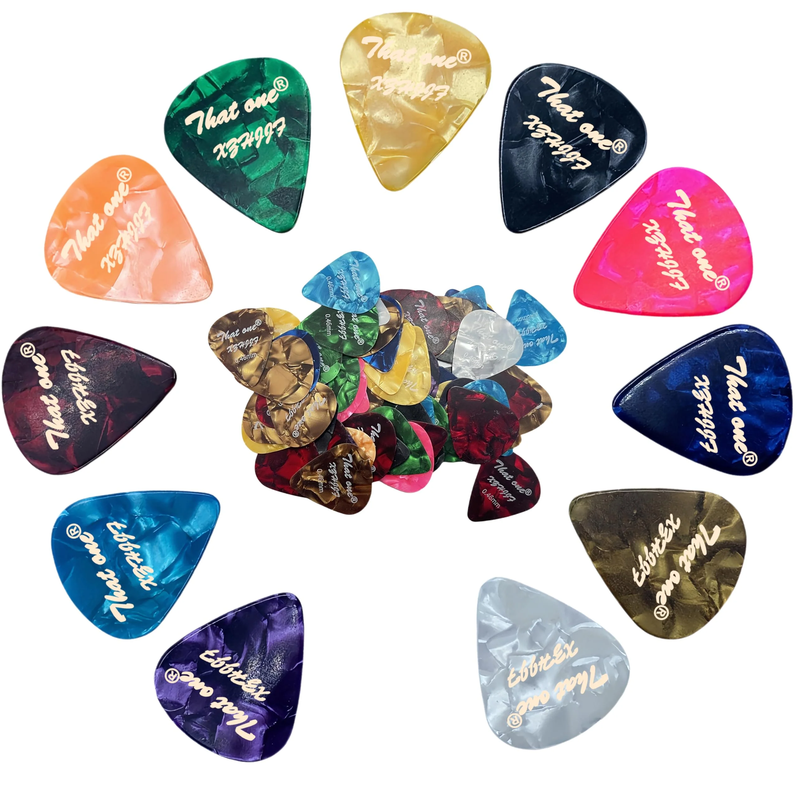 40pcs Guitar Picks,Guitar Tuner Clip on Chromatic Digital Tuner, Guitar tuner, Guitar Picks, Suitable for acoustic guitar, electric guitar, bass (0.46 0.71 0.96 1.2mm) - Image 6