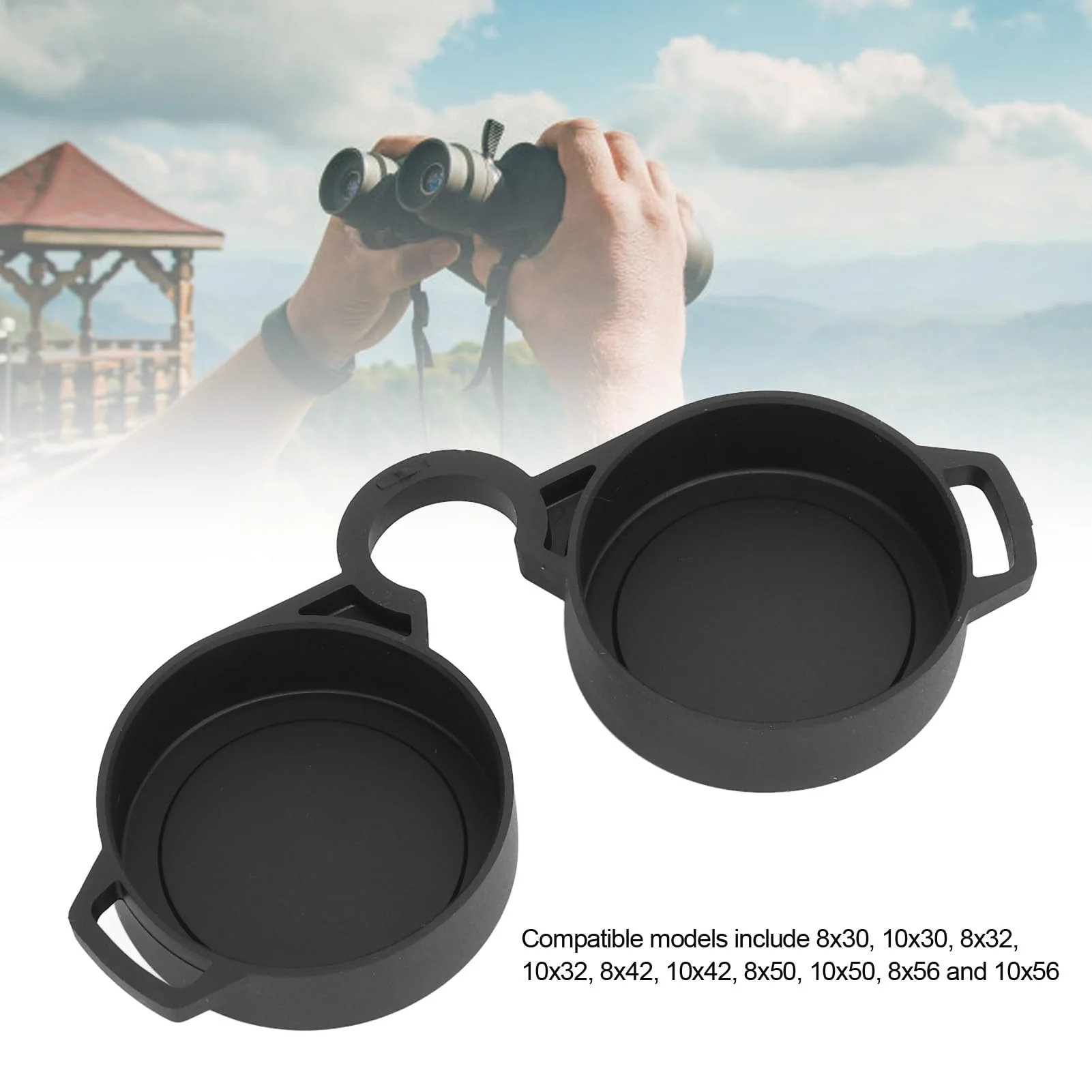42-45mm Rubber Lens Caps, Binocular Ocular Lens Cover Binoculars Rainguard Eyepiece for 8x30, 10x30, 8x32, 10x32, 8x42, 10x42, 8x50, 10x50, 8x56, 10x56 Model - Image 3